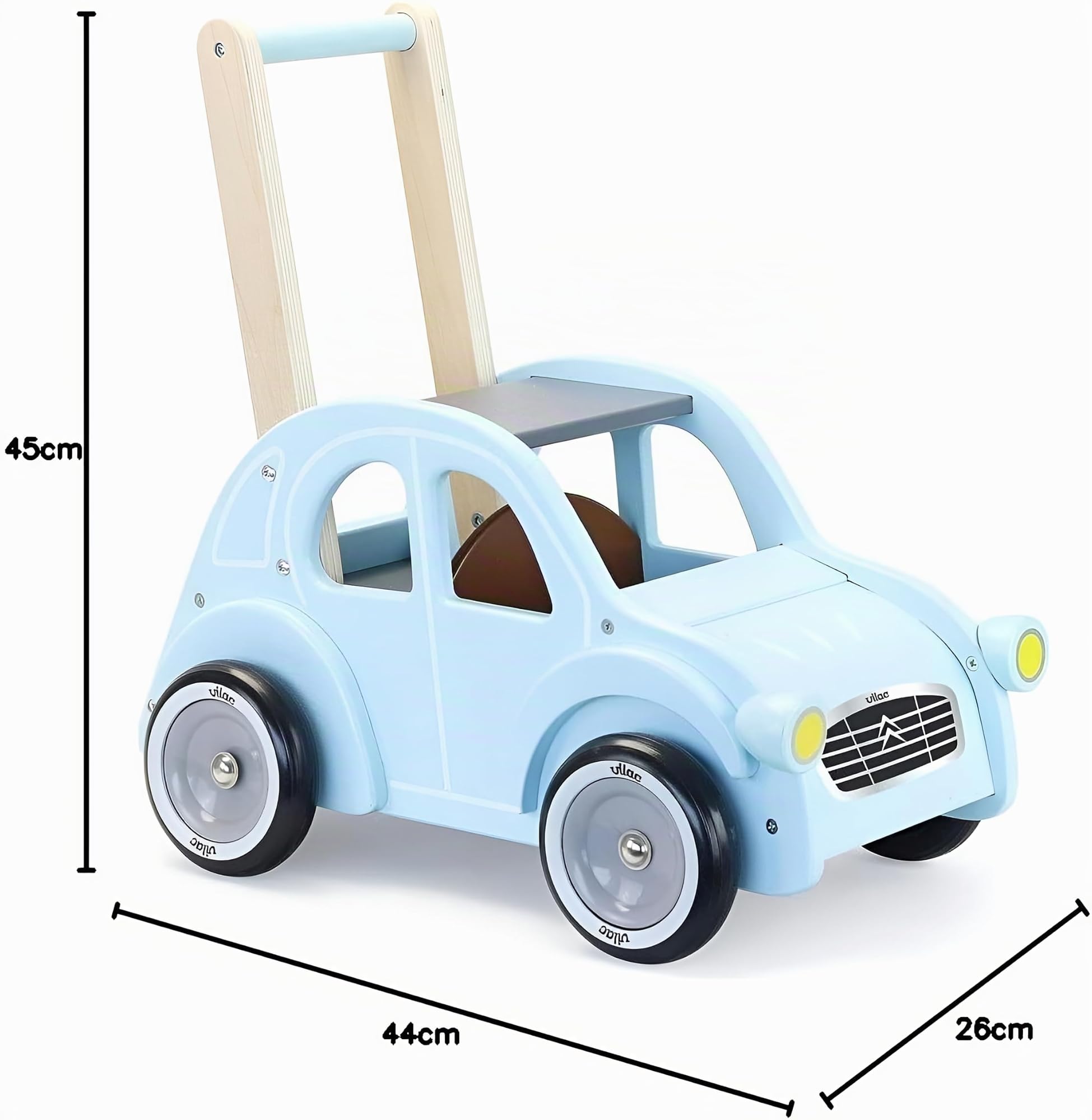 Vilac - Chariot de Marche Citroën 2CV - Trotteur en Bois - Bébés 10 Mois+, Petite