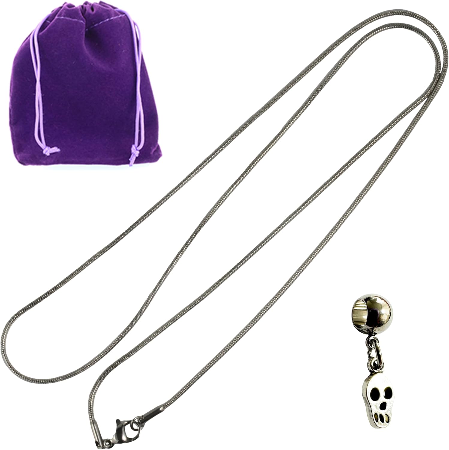 Dave The Bunny Skull Charm Jewelry Skull Necklace Men and Women will Love and Goth Jewelry