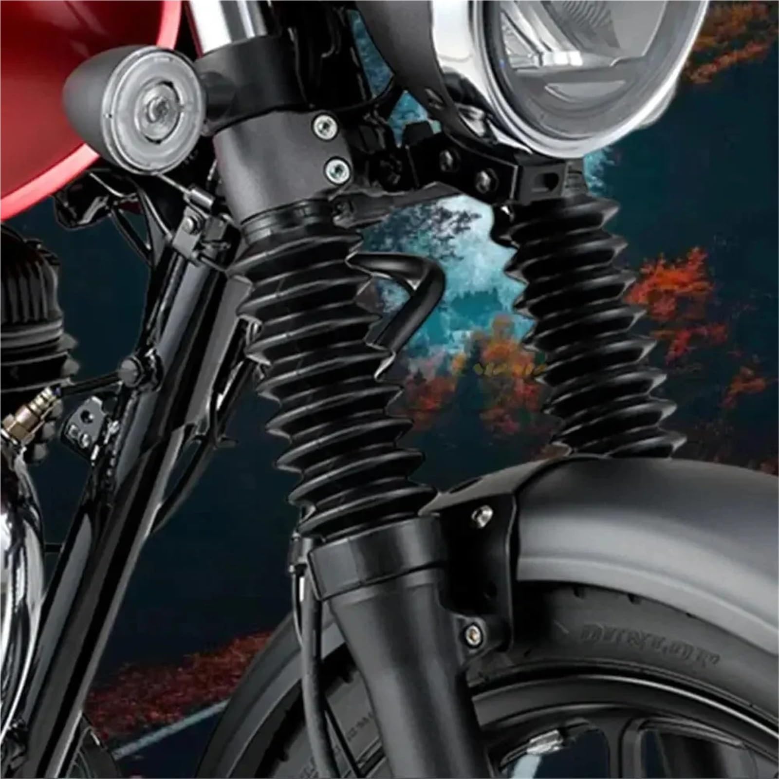 1 par de Fundas Goma para Horquilla Delantera Motocicleta, Guardapolvos y Botas compatibles con Honda GB350 CB350 2021-2022 NC59
