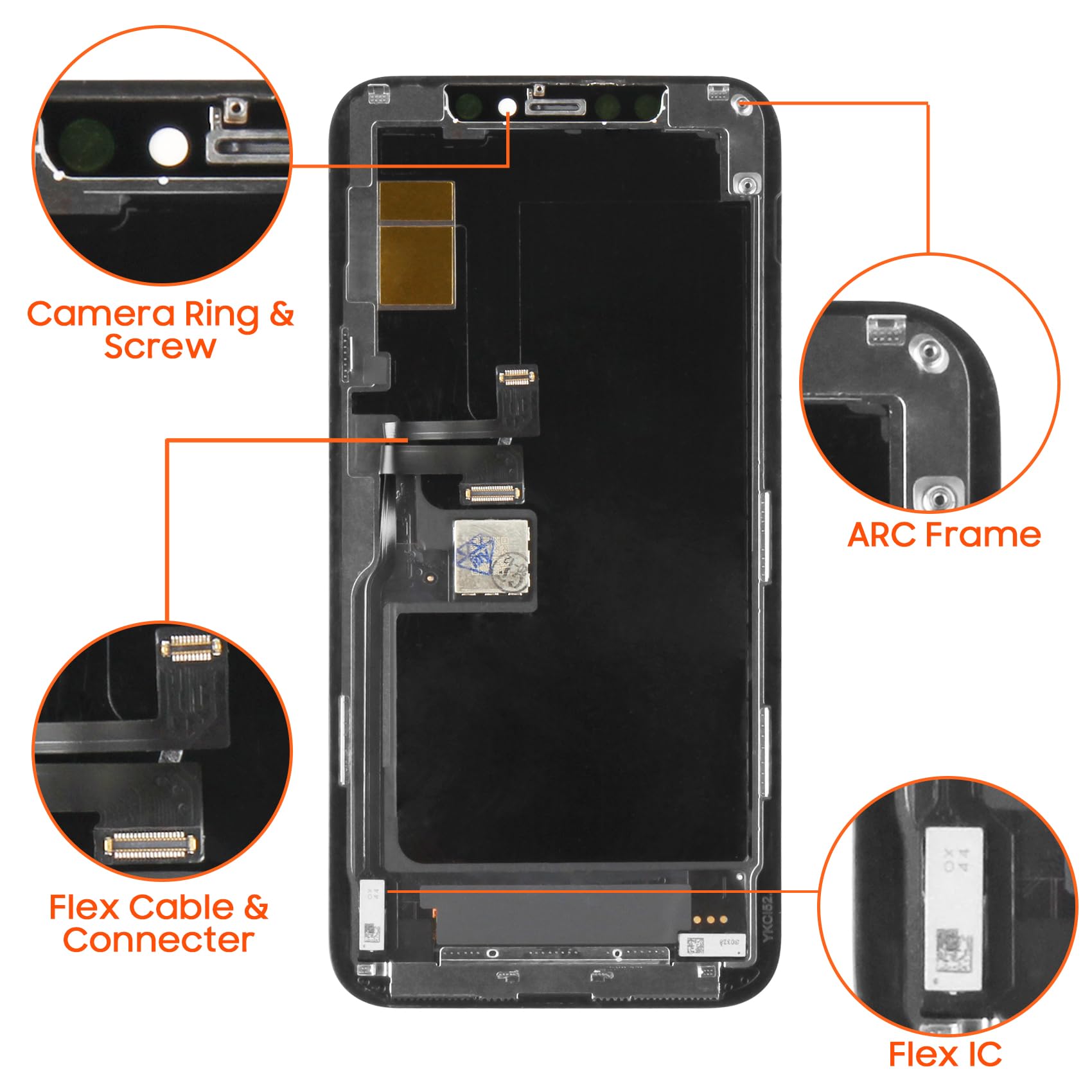 LADYSON per iPhone 11 PRO Sostituzione Schermo per iPhone 11 PRO LCD 11 PRO Display 3D Touch Screen Digitizer Assemblea Parti di Riparazione Kit A2160 A2217 A2215 5.8 Pollici INCELL Nero