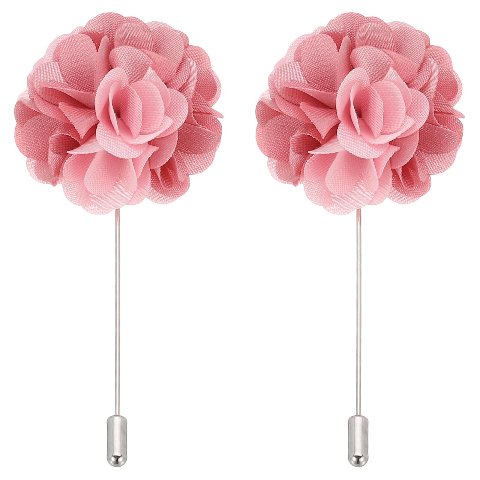 PATIKIL Boutonnieres przypinka do kwiatów, 2 szt. przypinka do klapy dla mężczyzn, kwiat kamelii, do garnituru, na ślub, ukończenie szkoły, broszka, akcesoria do stroju na ukończenie szkoły,