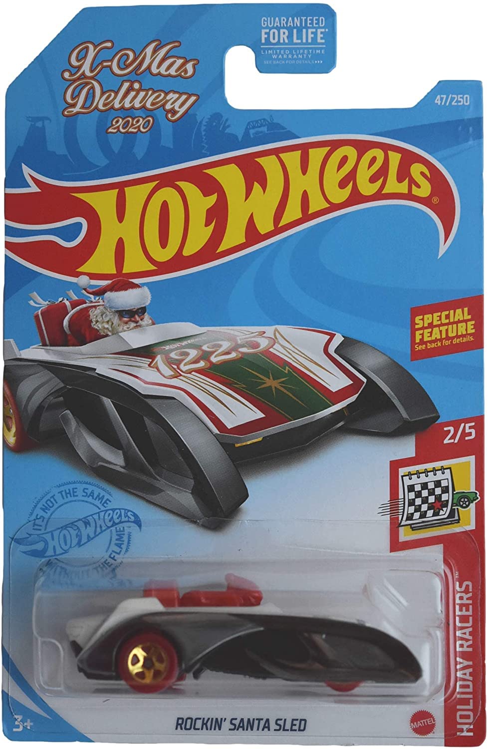 Hot Wheels Rockin' Santa Schlitten [Weiß/Silber] 47/250 Holiday Racers 2/5