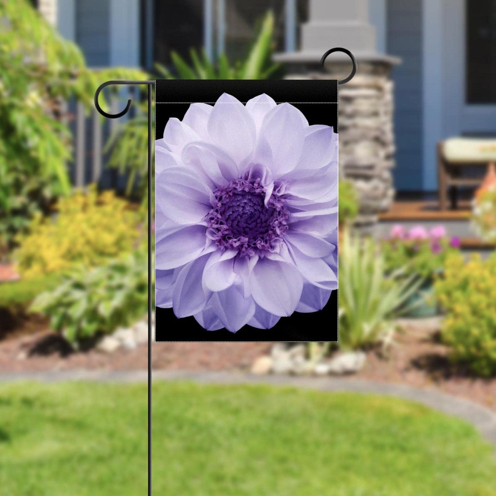 BLKWHT Bandiera Da Giardino Floreale Primaverile – 30,5x45,7 Cm, Double Face Con Viole Del Pensiero, In Iuta