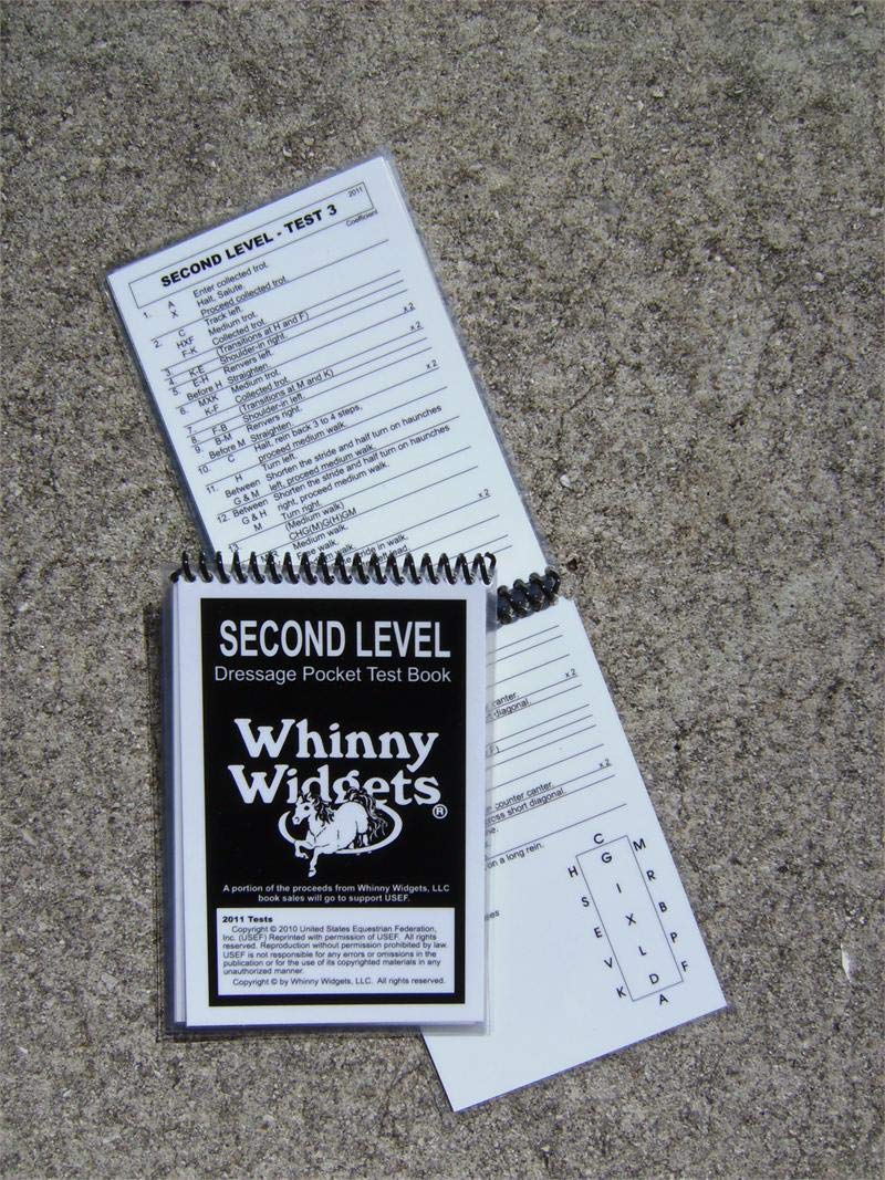 Whinny WidgetsSecond Level Dressage Test Book (laminated/pocket size) NEW 2019 tests