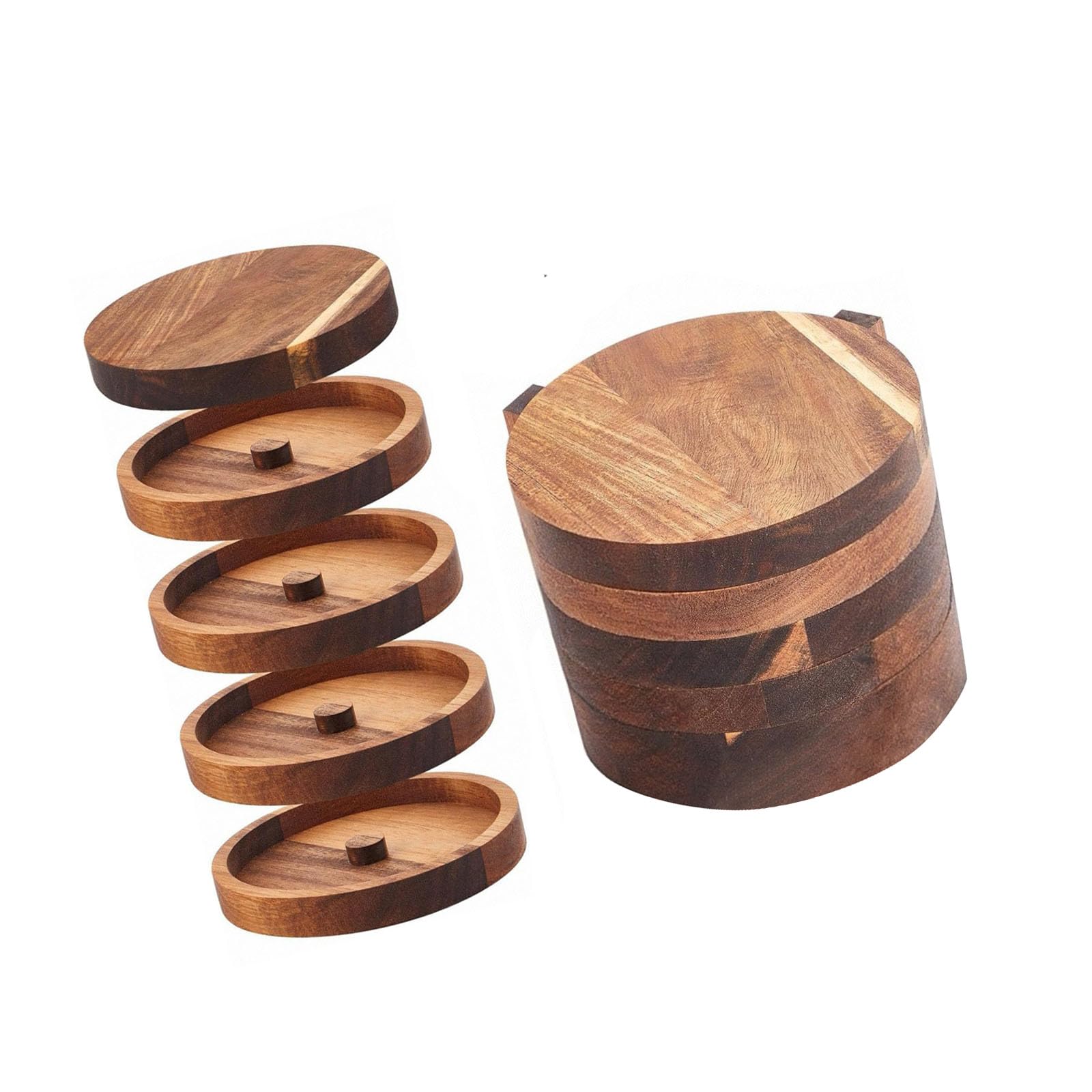 Bandeja de madera para decoración de bebidas y coctelería con esponja limpia
