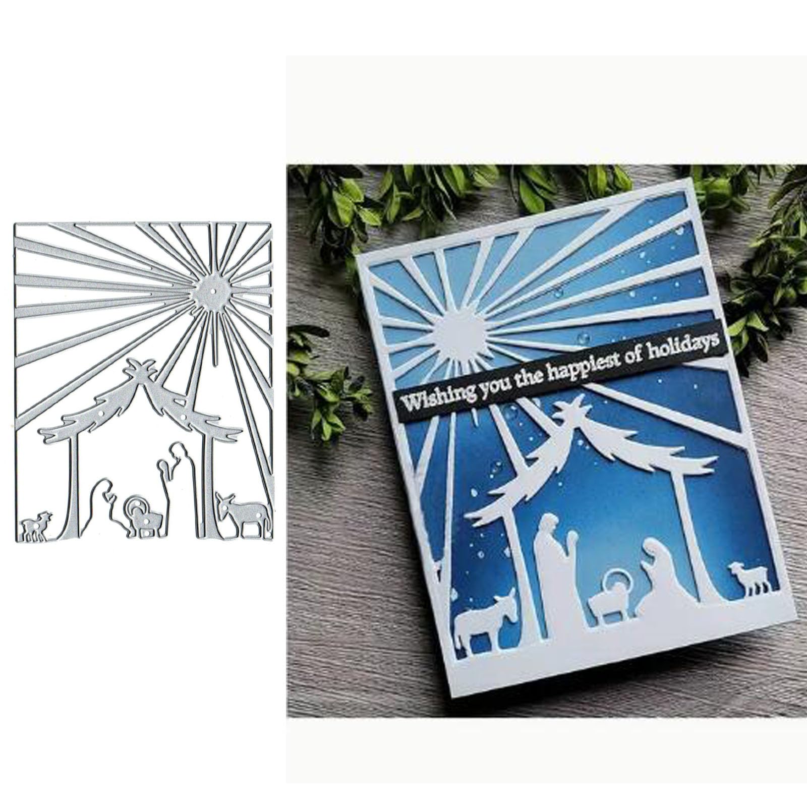 Fustelle in metallo a forma di albero per scrapbooking, stencil, biglietti, goffratura, album fotografici, decorazione fai da te, fustelle per album di ritagli