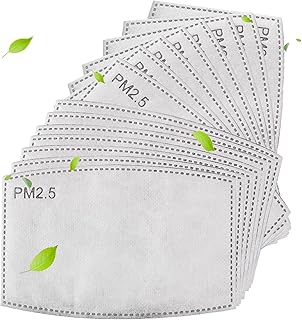 40pcs Adults Size Adaptive Activated Carbon Fabric Filtration 5-Layer PM...