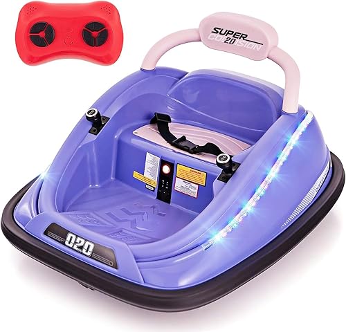 Vista 18 de OLAKIDS Coche de parachoques para niños pequeños, juguete eléctrico de 12 V para niños con control remoto, carreras de vehículos a batería para Negro