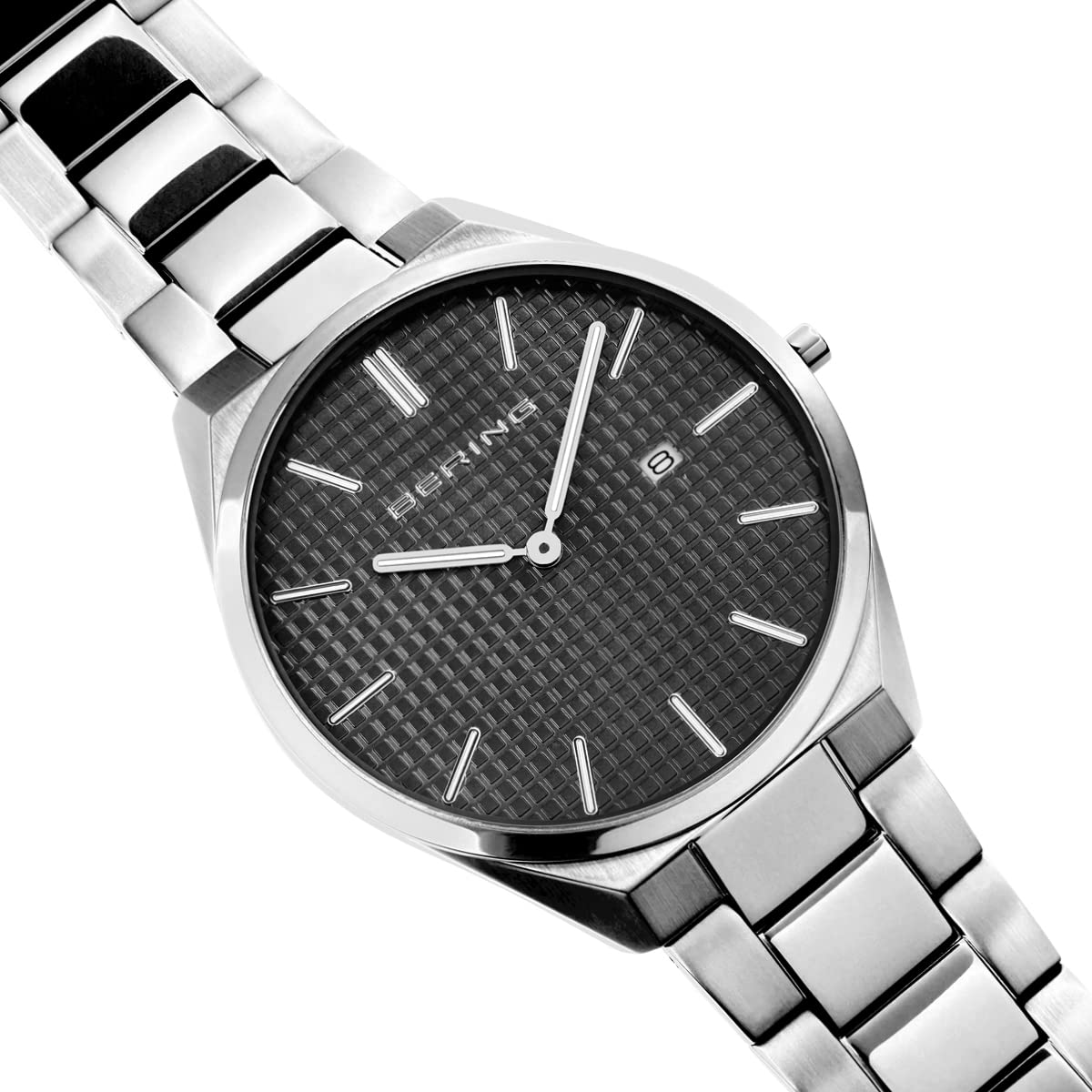 BERING Herren Uhr analog Quarzwerk mit Edelstahlarmband 17240-702