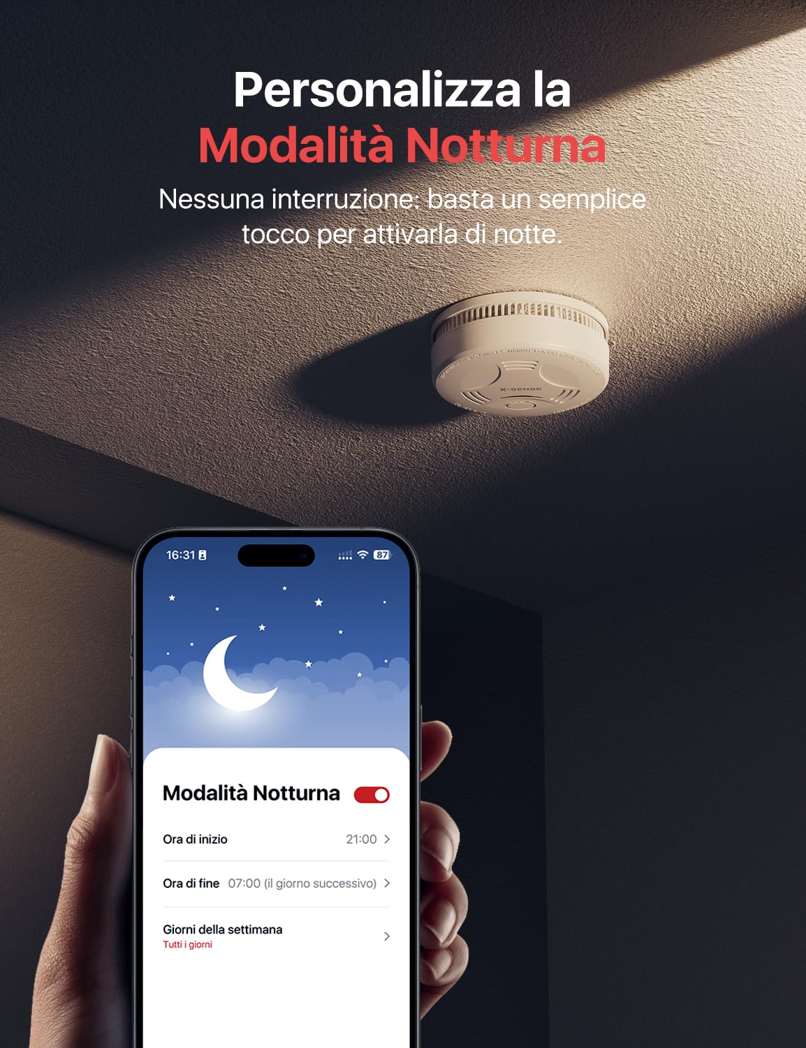 X-Sense Rilevatore di fumo collegato con stazione SBS50, allarme antincendio wireless interconnesso, sistema di sicurezza domestica, compatibile con App X-Sense, SD11-MR31