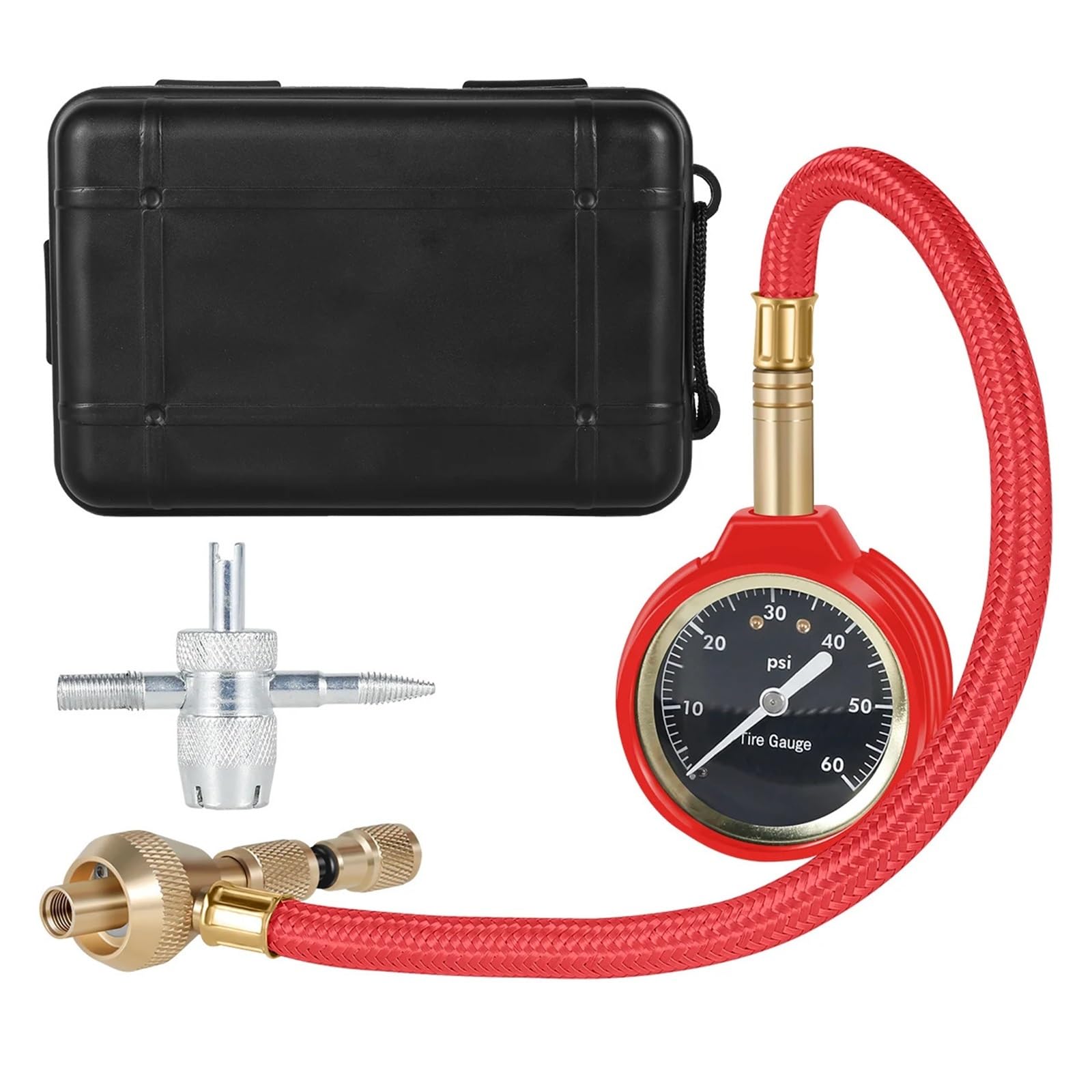 Regulowane Deflatory Opon W/0-60 PSI Wskaźnik 2 "świecąca Tarcza Miernik Ciśnienia W Oponach Samochodowych Proste Szybkie Narzędzie Do Spuszczania Powietrza W Oponach Samochodowych łAtwy W UżYciu