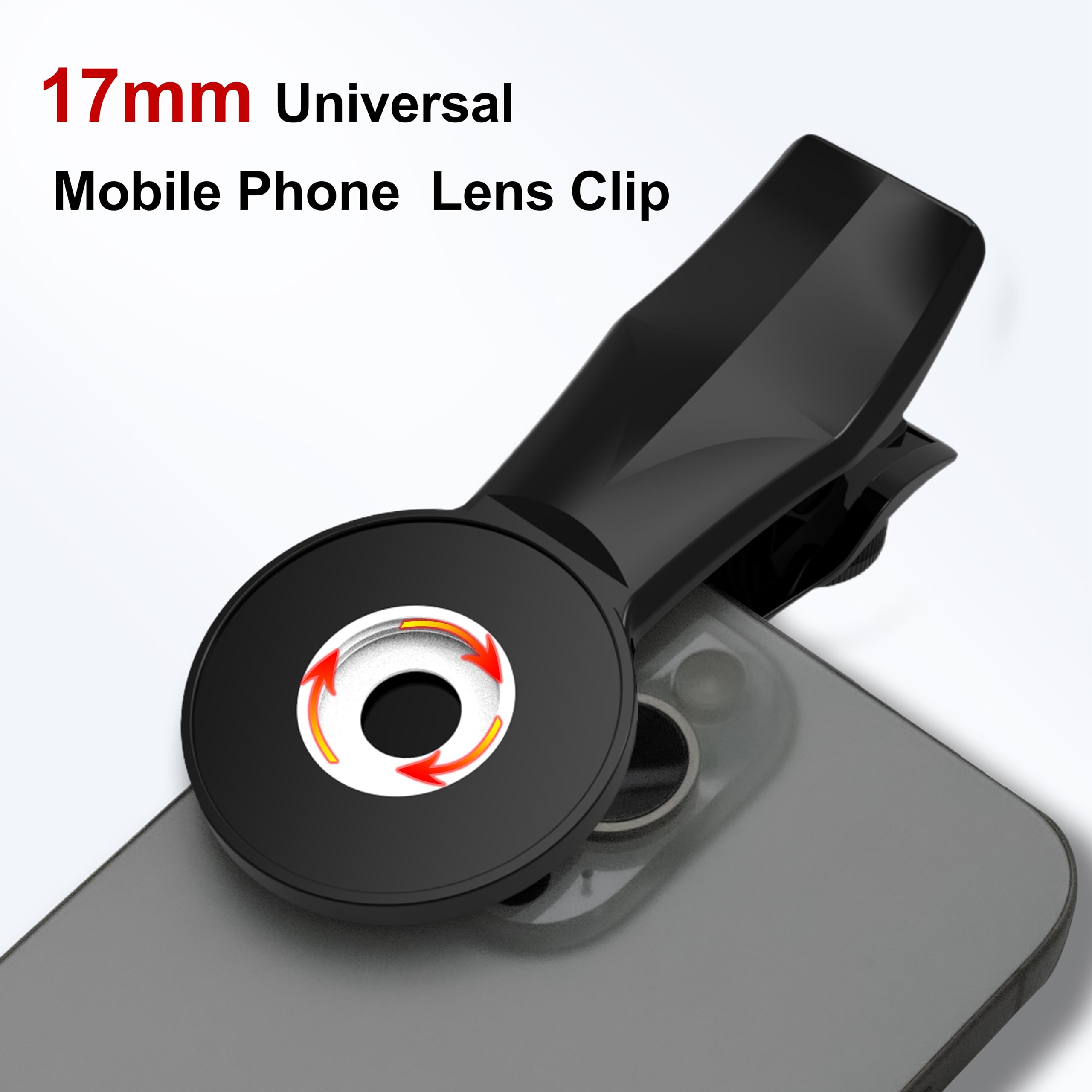 Teleobiettivo da 60 mm per smartphone iPhone e Android, compatibile con gabbia per telefono SmallRig NEEWER, con clip universale per obiettivo da 17 mm e borsa portatile nera