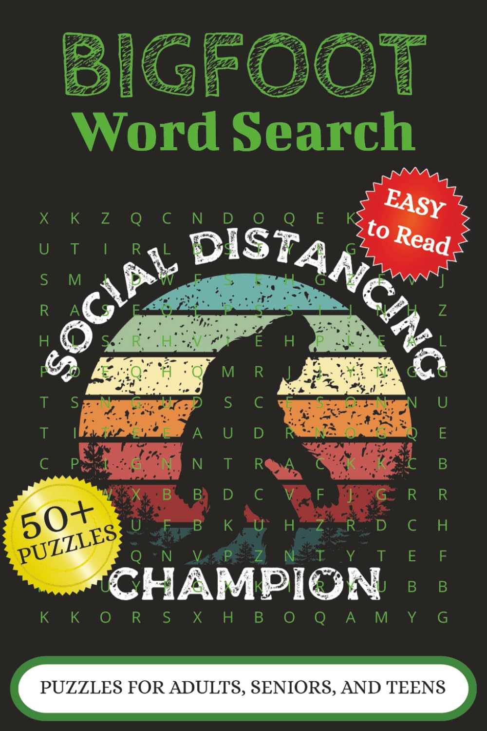 Bigfoot Word Search: Word searches with easy to read print about all things Bigfoot, Sasquatch, and Yeti. 6x9 inches, 110 pages, 50+ puzzles …. Gifts for Vacations, Holidays and Spare time.