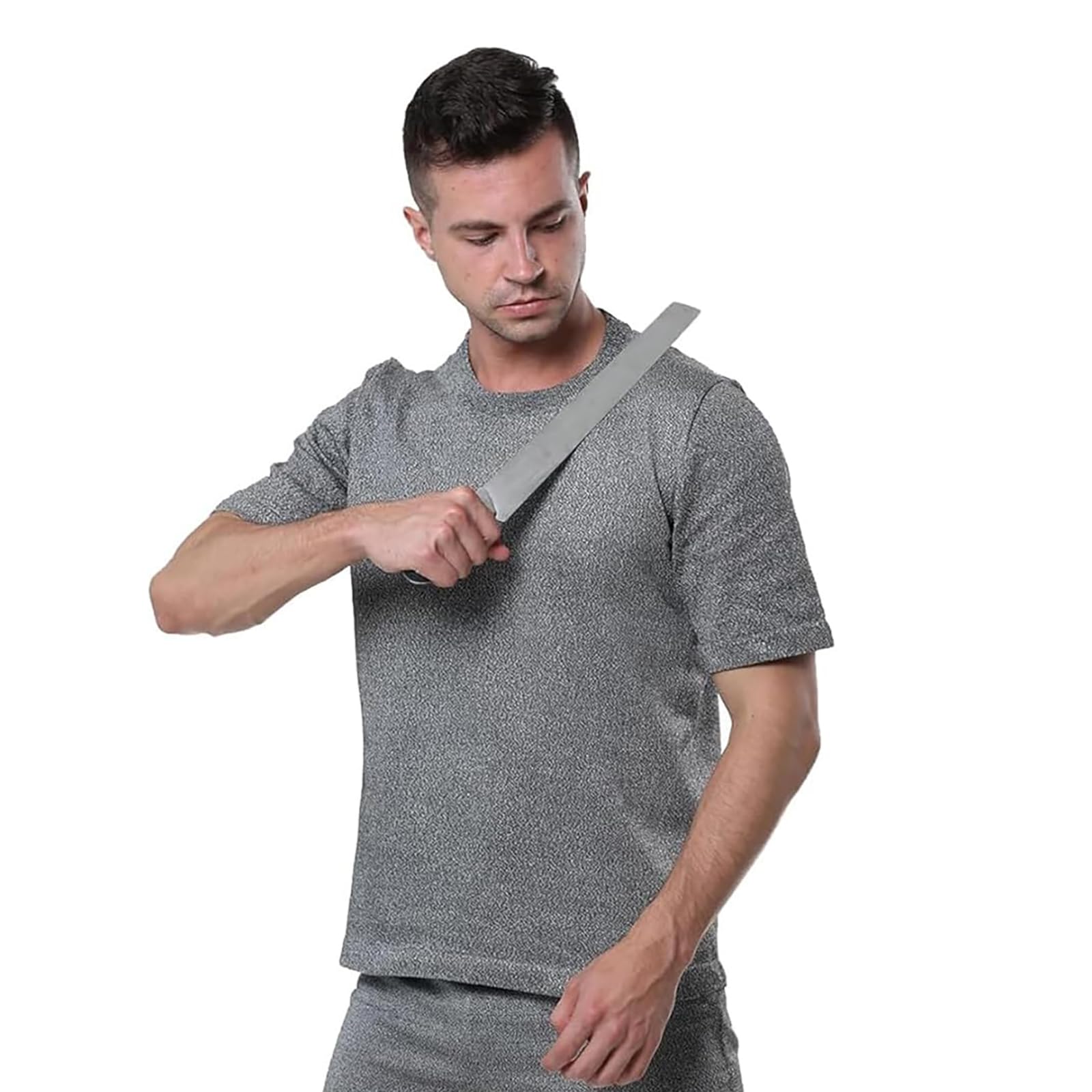 Pounjsd T-Shirts Level 5 Protective Stab Proof Vest, Knife-Proof Clothing, Anti Slash Stab Round Stab Proof, Long Sleeve Anti Stab Vest For Police & Security Staff Metal Manufacturing Knife Production, 2XL
