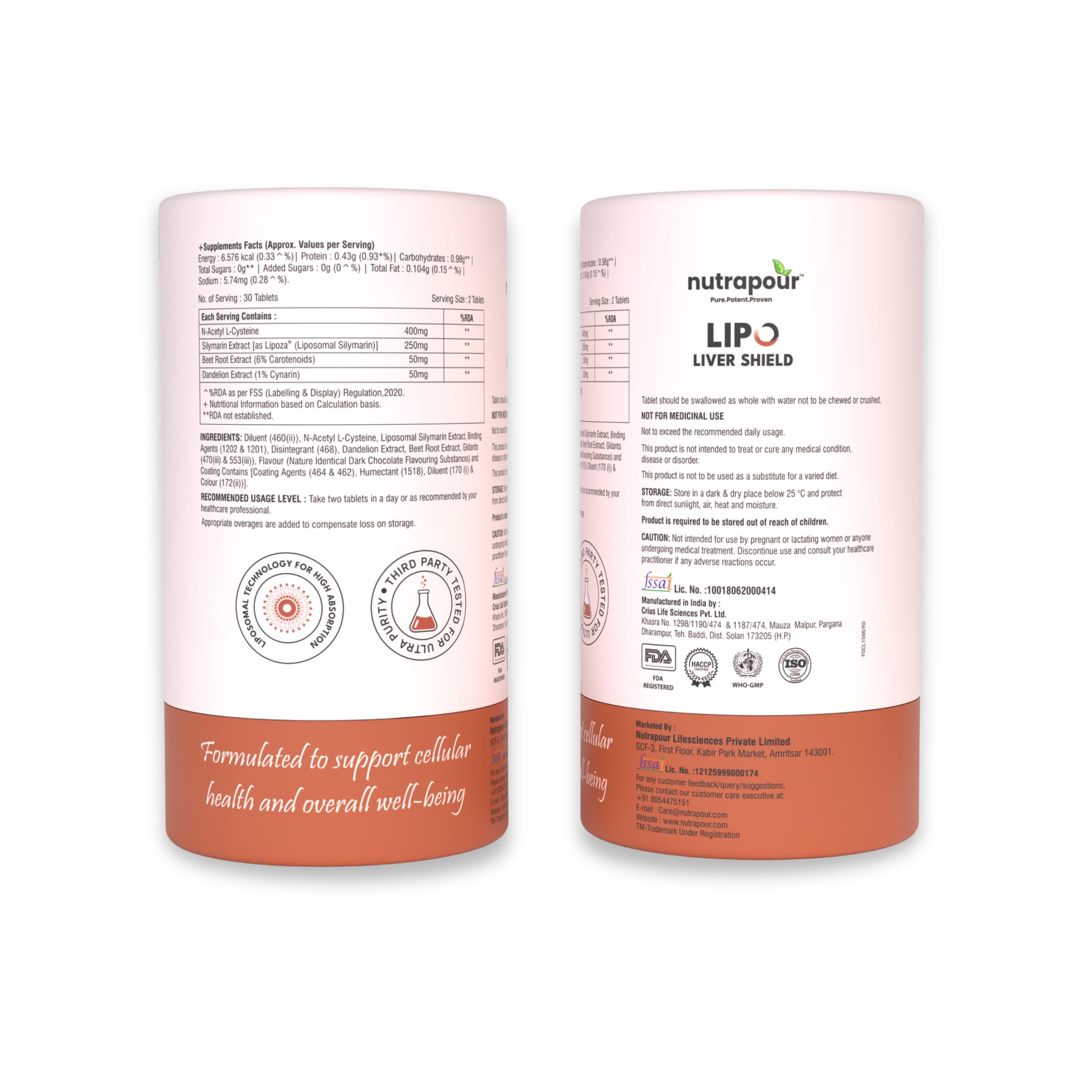 Lipo Liver Shield | India's First Liposomal Silymarin (milk thistle) with N-Acetyl L-Cysteine (NAC) Supports Liver Detox, Antioxidant Defense, Energy, Digestion & Cellular Health, Plant-Based | 60 Tablets — Amazon image 2