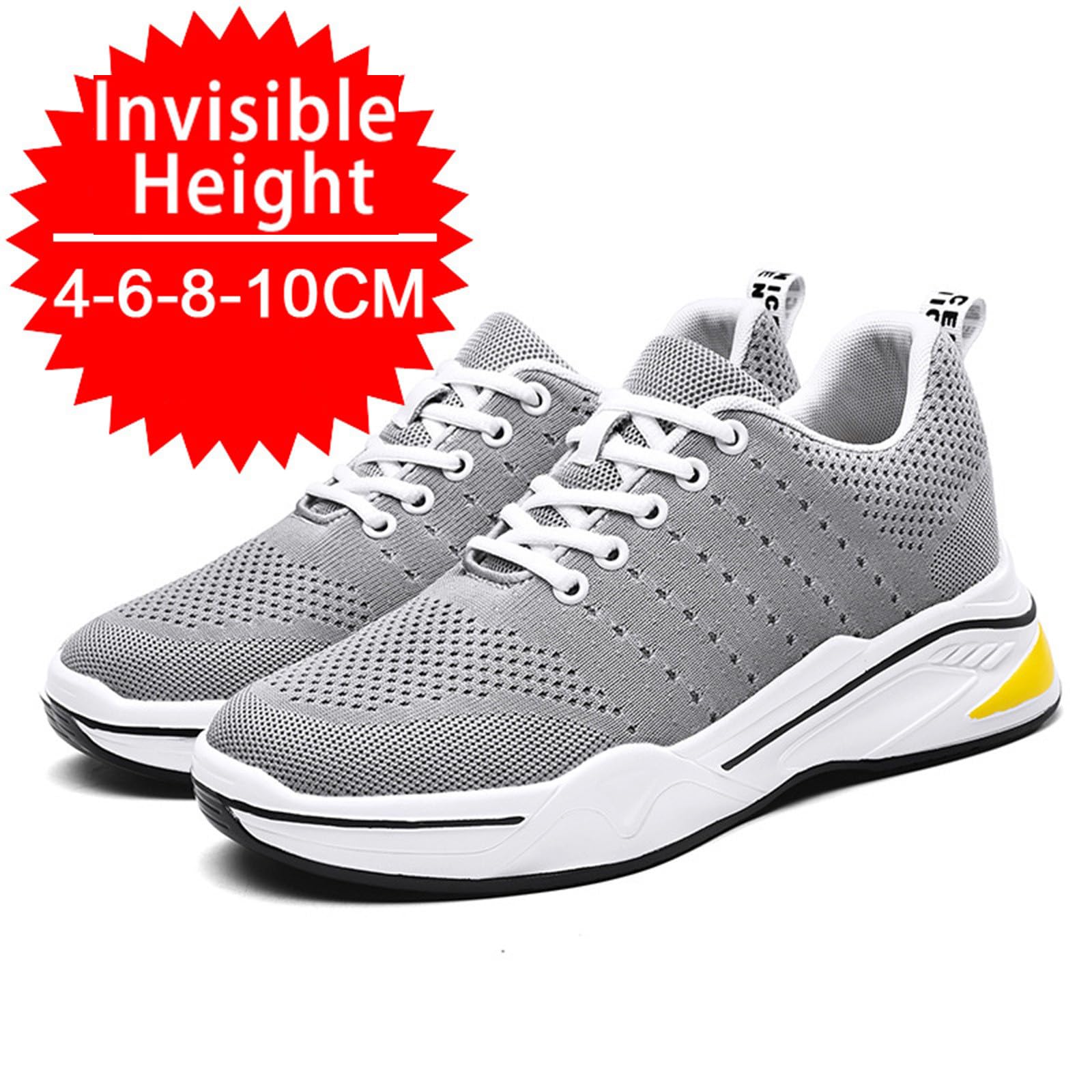 Générique Scarpe da ginnastica da uomo con tacco invisibile 4/6/8/10 cm Taller comode da tennis e da corsa in rete con lacci leggeri traspiranti da uomo, scarpe alla moda sportive