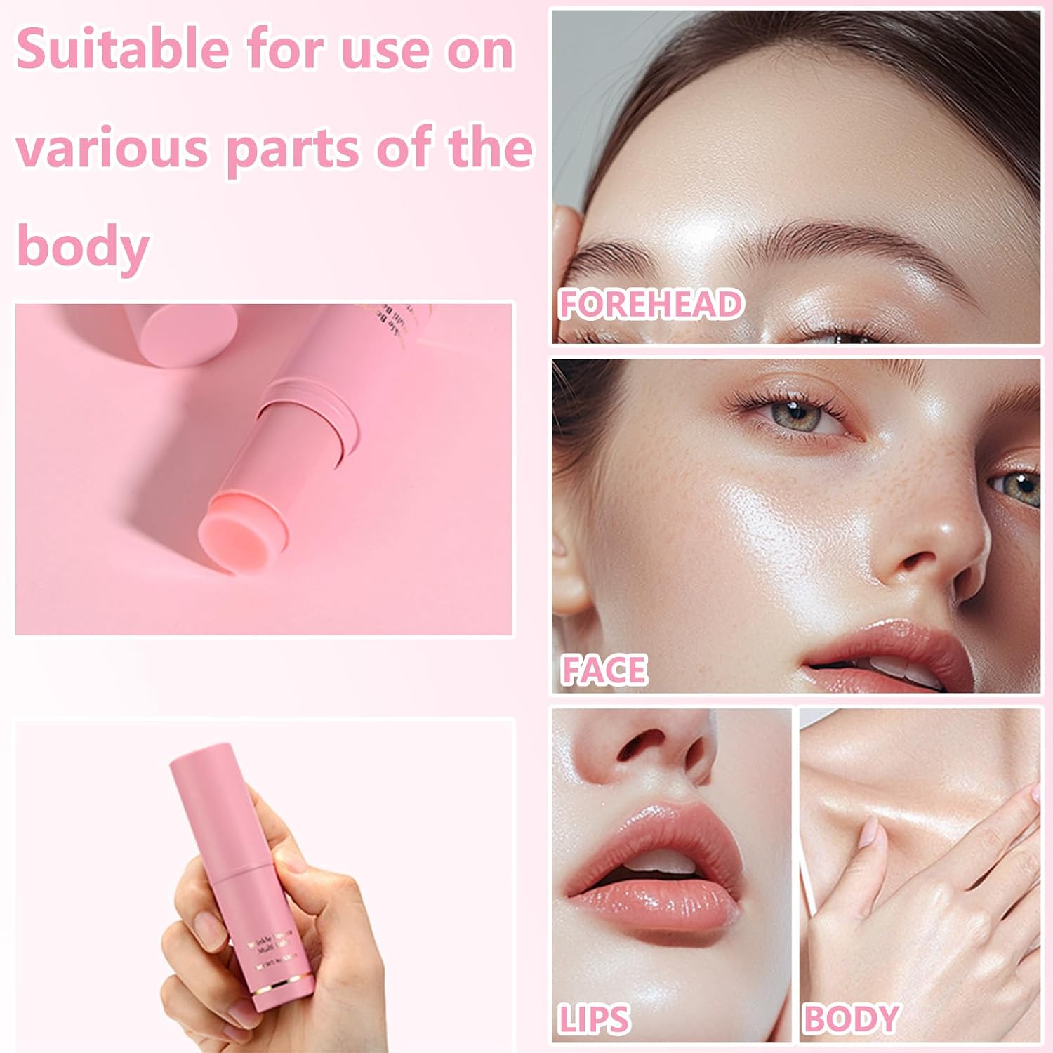 2 PCS Hydrating Multi Balm Stick, All-in-One Wrinkle Lip Balm Eye Cream image 3