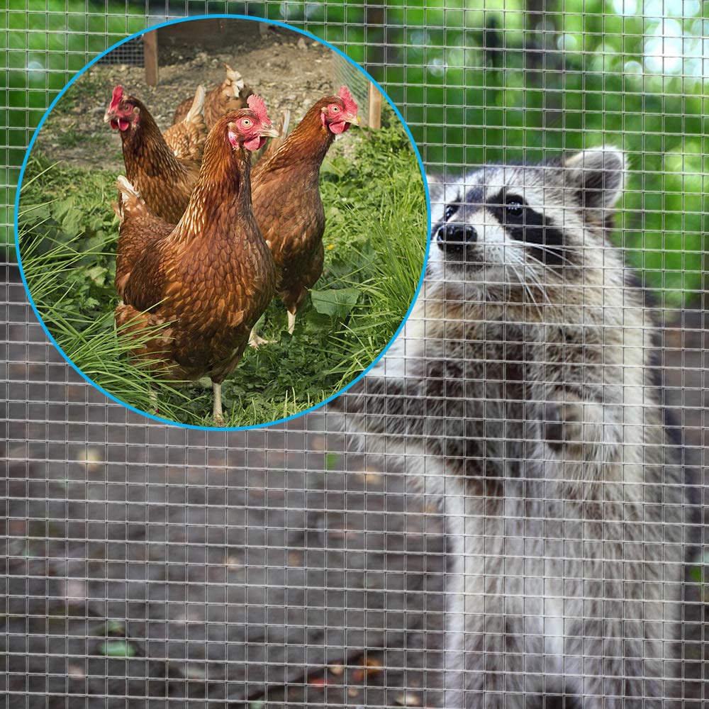 Amagabeli 36inx50ft 1/2 in 19Gauge Hardware Cloth Galvanized After