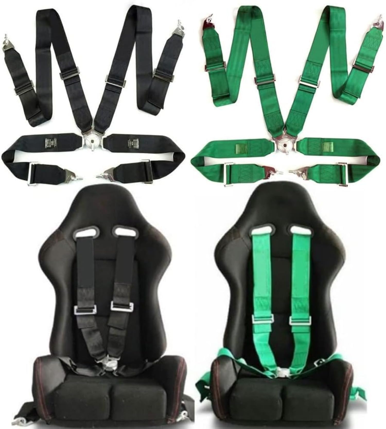 Amazon | 4 ポイント スナップオン 3 インチ レーシング シートベルト