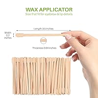 Vista 2 de Mibly 500 varillas de cera de madera, cejas, labios, nariz, pequeñas varillas aplicadoras para depilación y piel suave, spa y uso doméstico