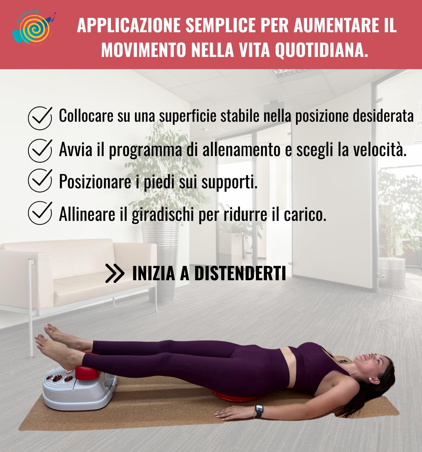 CHI-ENTERPRISE Massaggiatore Vitalstar Chi con calore a infrarossi e massaggio a zone riflesse per i piedi, con timer e telecomando - relax e vitalità
