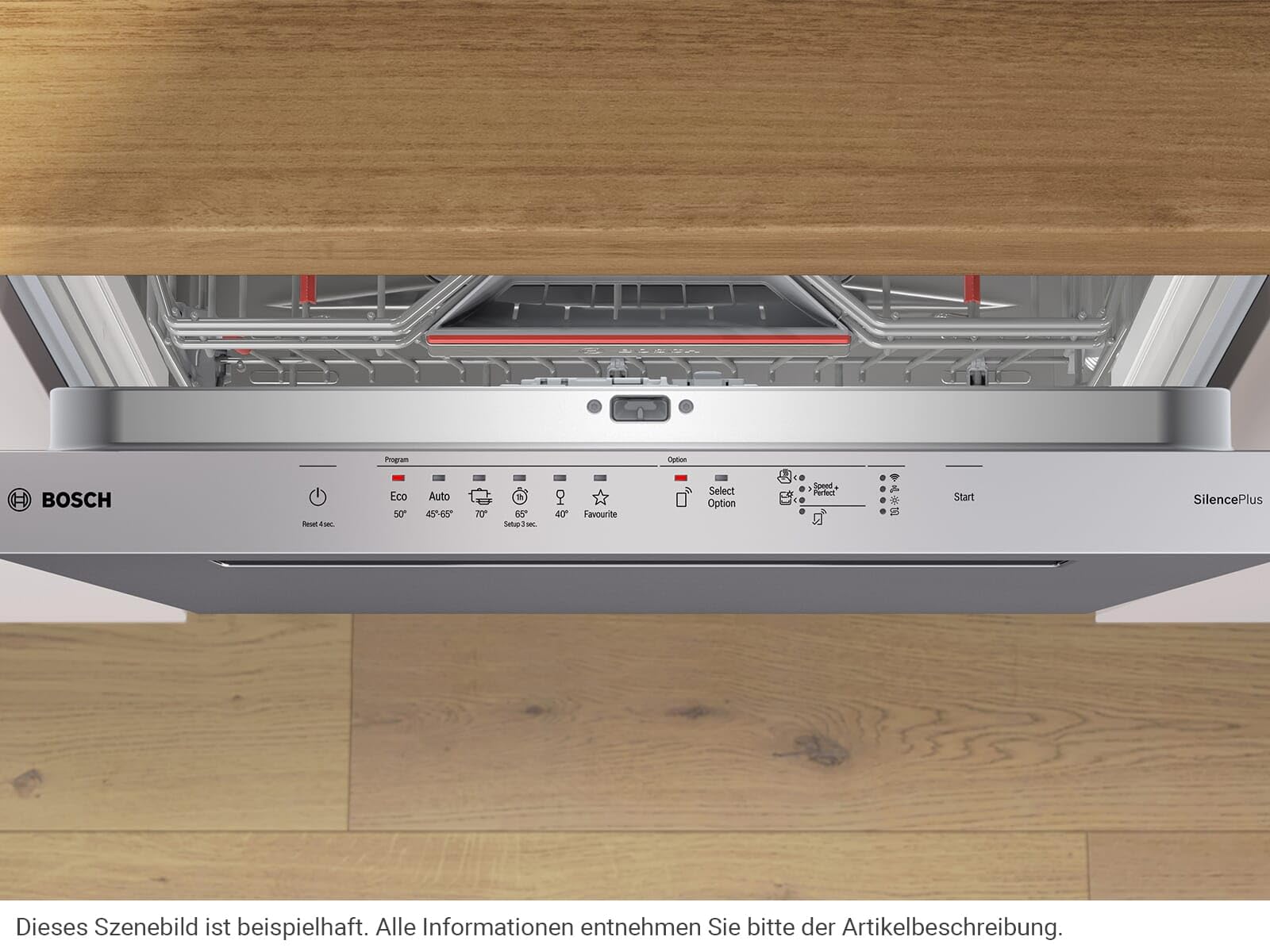 Bosch Elettrodomestici SMP4ECS71S Serie 4 - Lavavajillas empotrable bajo encimera, Home Connect, zona extra limpia: lavado intenso, EfficientDry: apertura automática de la puerta, 60 cm, acero