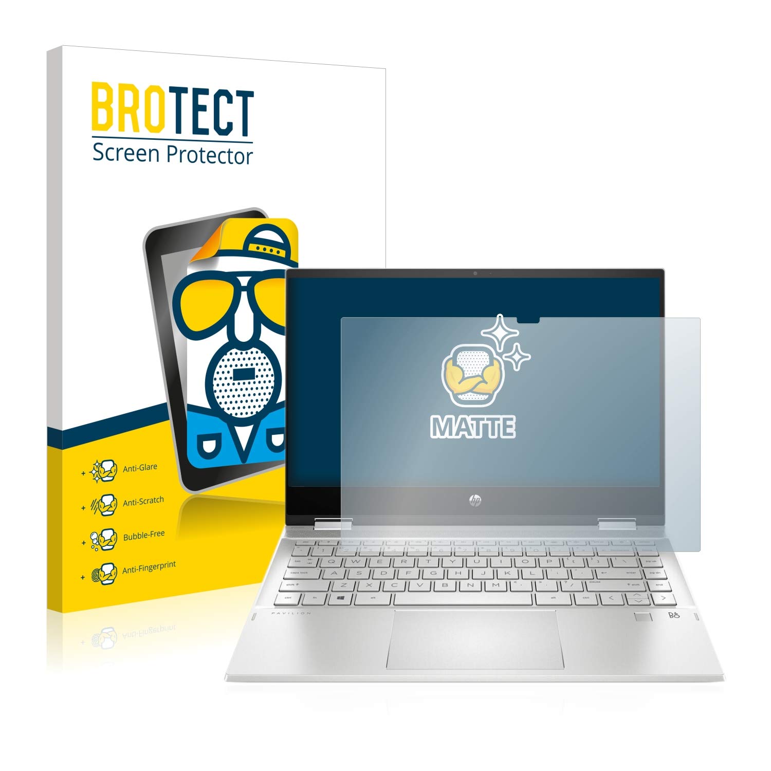 BROTECT Glas Screen Protector voor HP Spectre x360 (14-e) 2024 Schermbeschermer [9H Hardheid, Beschermglas-Folie niet Gehard Glas