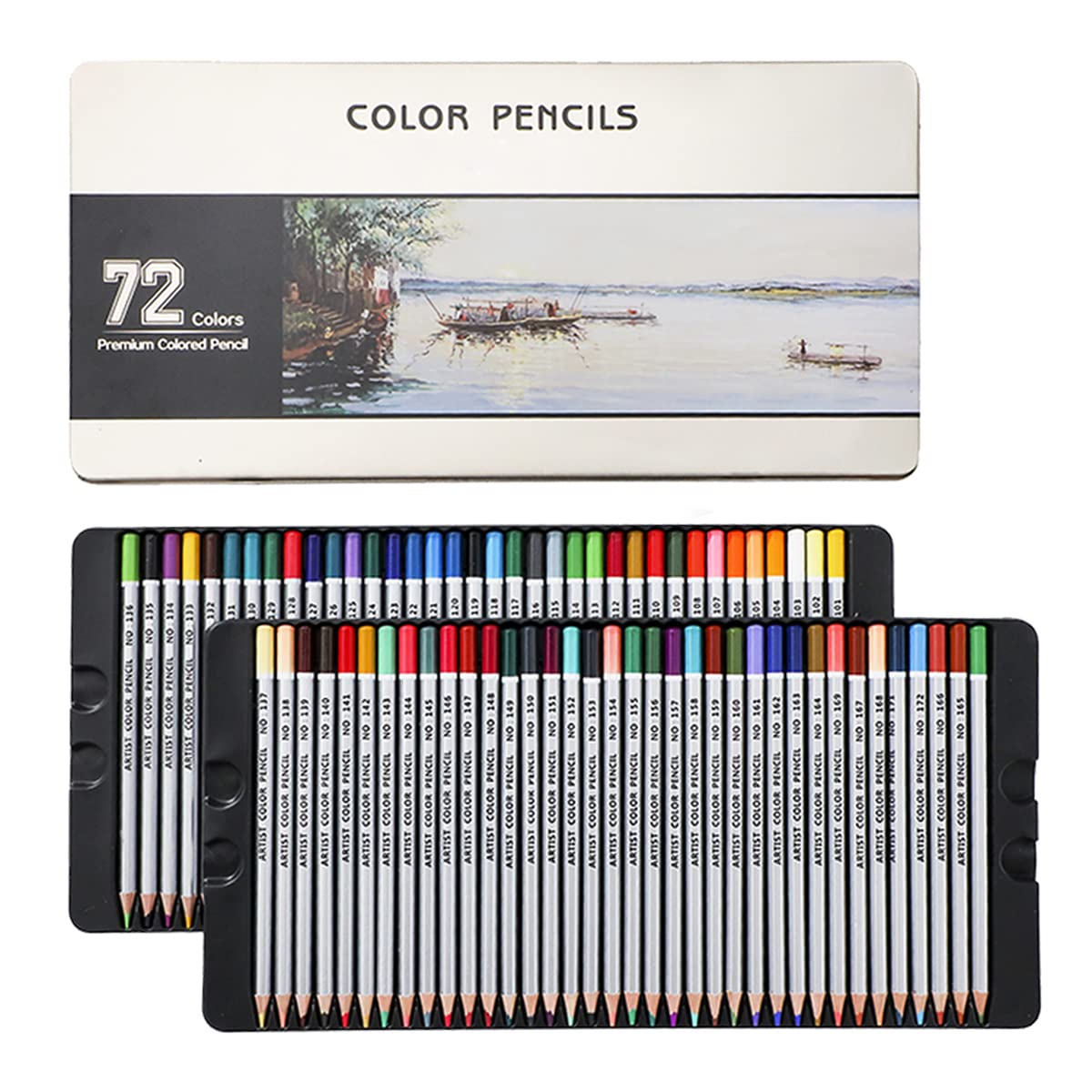Buy Tuxiaobu 72 Colored Pencils Set, With Cardboard Box, Comes With