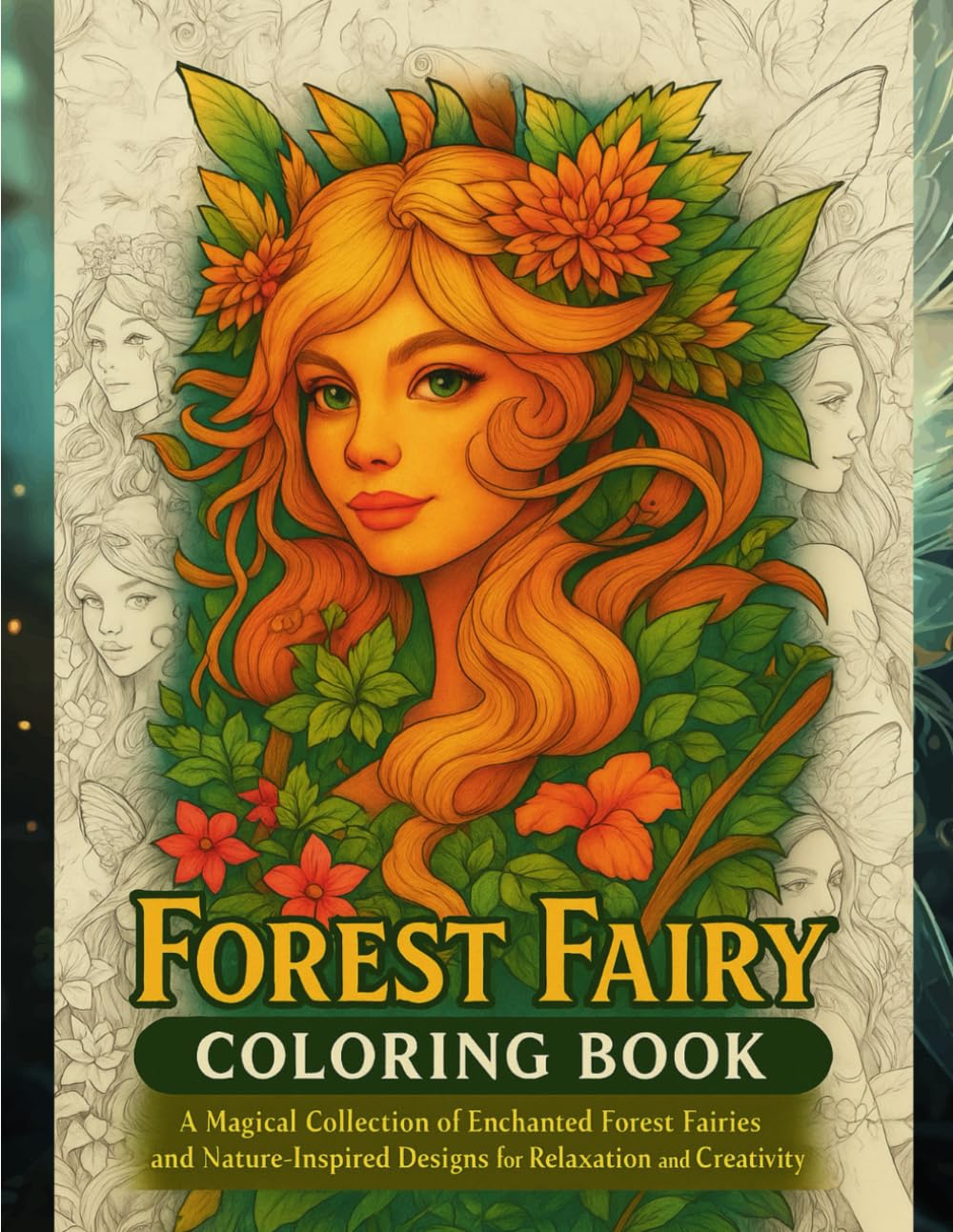 Forest Fairy Coloring Book: A Magical Collection of Enchanted Forest Fairies and Nature-Inspired Designs for Relaxation and Creativity