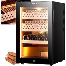 Upgraded Cigar Humidors 50L Electric with Temperature Adjustment Function Constant Temperature Cigar Cabinet Dual-core RefrigerationB