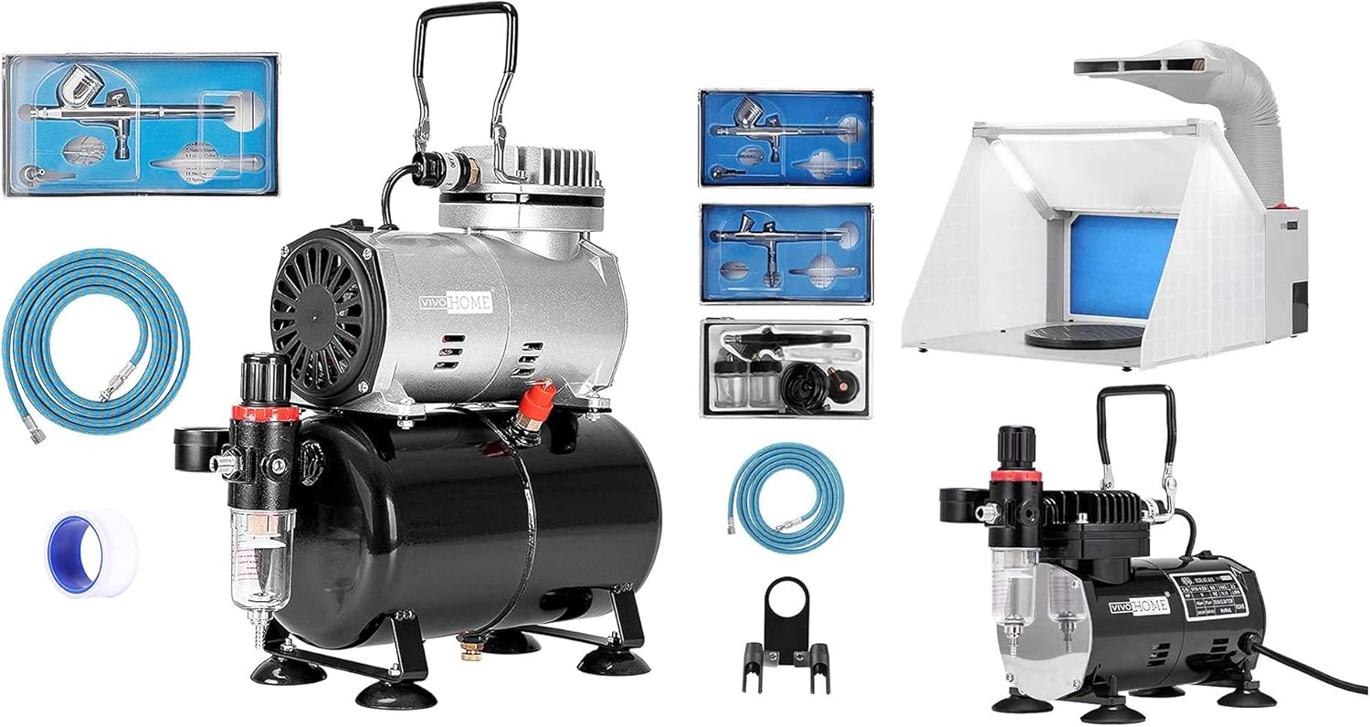 VIVOHOME 110120V 2 Professional Airbrushing Paint Systems