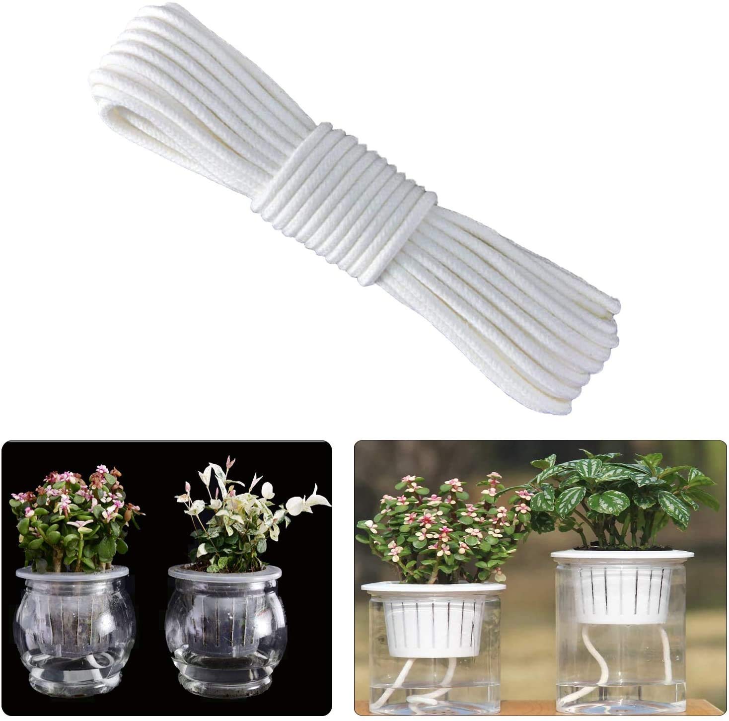 ZeeDix 33 Feet Self Watering Wick Cord Cotton Watering Rope