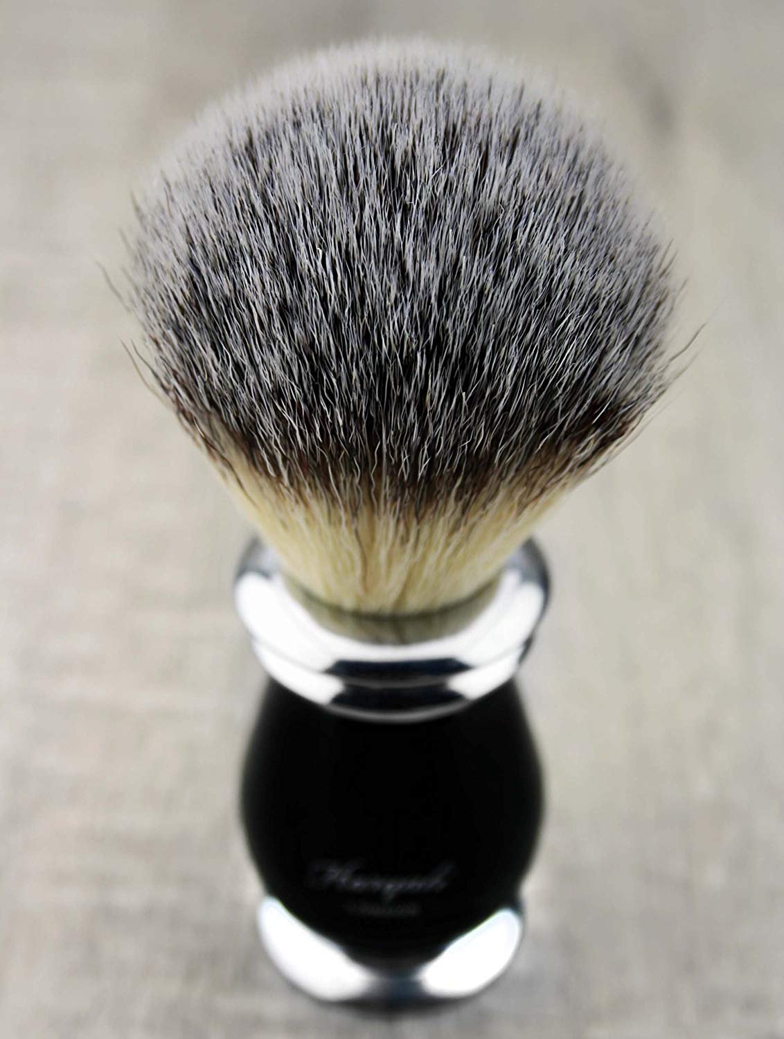 Haryali London Silver Antique zestaw do golenia dla mężczyzn z 5-kątną brzytwą, czarnym pędzlem do golenia dachowego, agauna i stojakiem do golenia