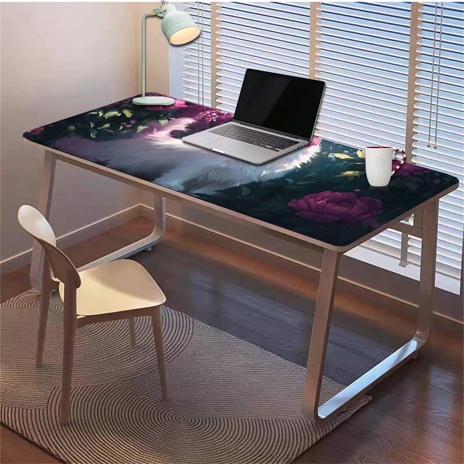 Gamingowa podkładka pod mysz 1200 x 600 x 3 mm, XXL, wodoszczelna, odporna na ścieranie, ze zszytymi krawędziami, podkładka na biurko, poprawia prędkość i precyzję, pod laptopa, komputer, wzór