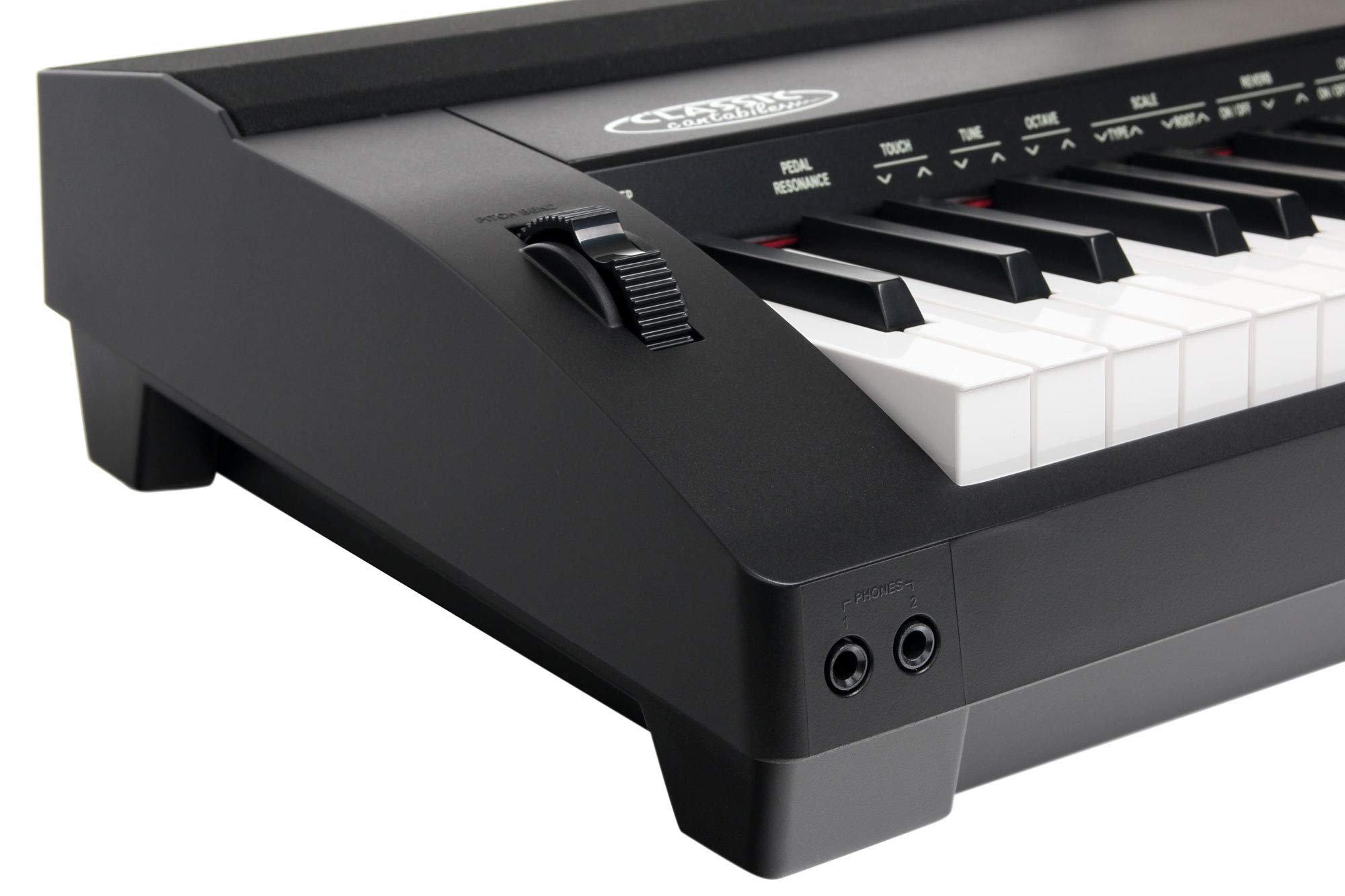 Classic Cantabile SP-150 BK Stagepiano schwarz Komplett Set inkl. Ständer | 88 Soft-Touch Tasten mit Anschlagdynamik, Max. Polyphonie: 64 Stimmen, 20 Voices, 60 Songs, 50 Styles, 2 Demo, Tune, Metronom
