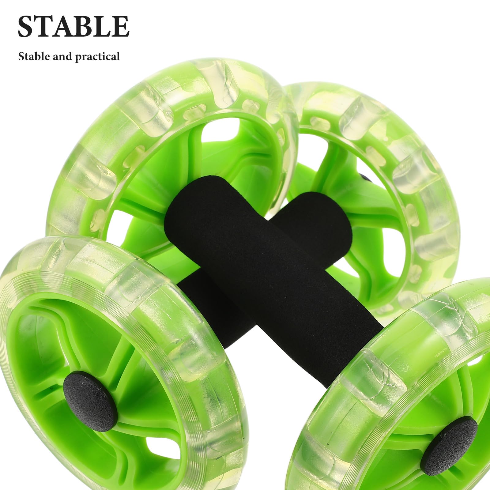 Toyvian Rueda de Ejercicio Material Pp para Entrenamiento de Núcleo con Doble Rueda y Agarre Sincronizado para Mejorar el Equilibrio y Esponja Suave en Casa