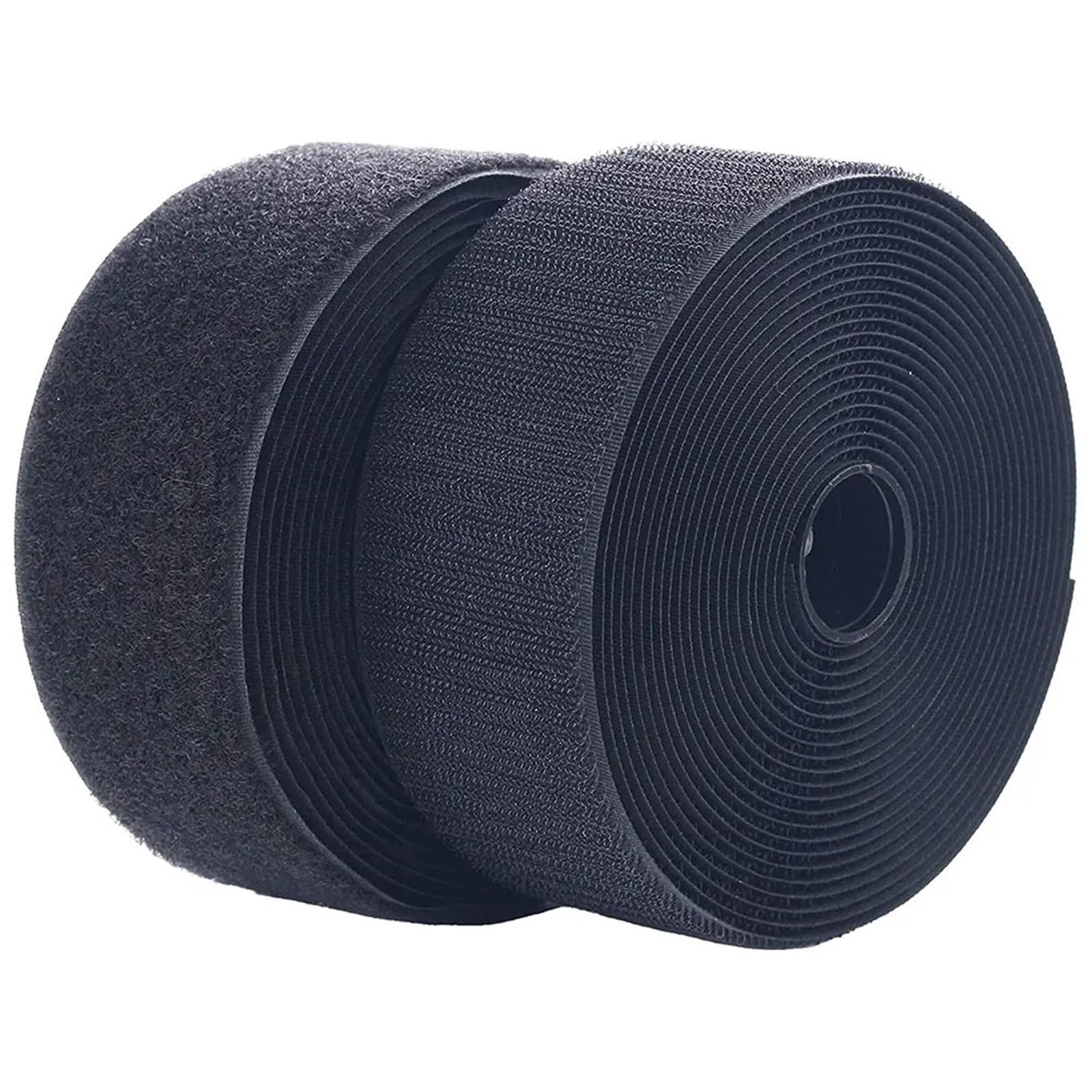 Cinta MáGica De Nylon Tiras de gancho y bucle for coser, cinta de tela de nailon de sujeción, tiras de nailon traseras no adhesivas, cinta entrelazada de sujetador de tela, 12 metros Magic Loop Gancho