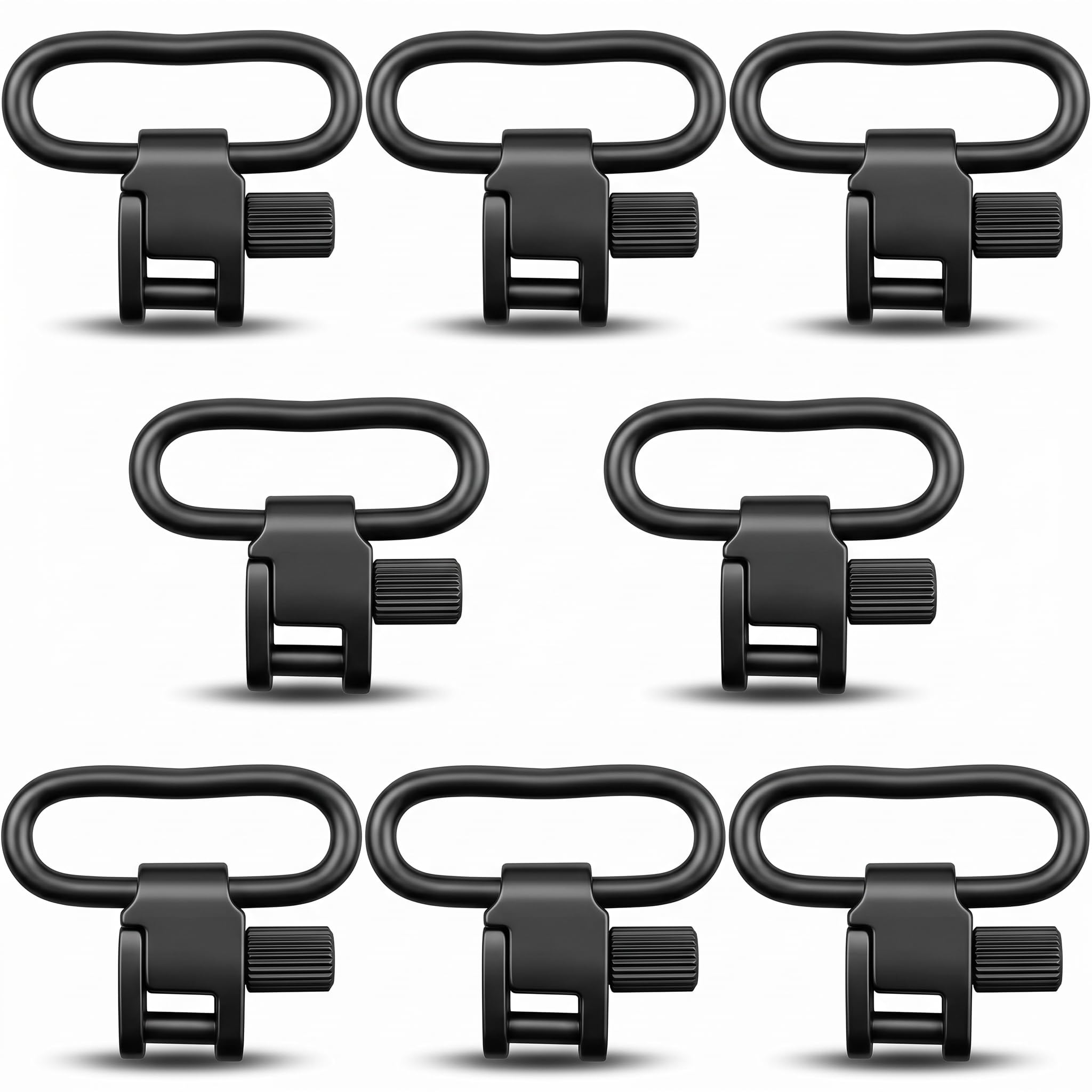 Sling Swivel Sling Mount, Two Point Sling Swivels Attachment Clips, 1 1.25 1.5 in Metal Gun Sling Swivels for Rifle and Shotgun