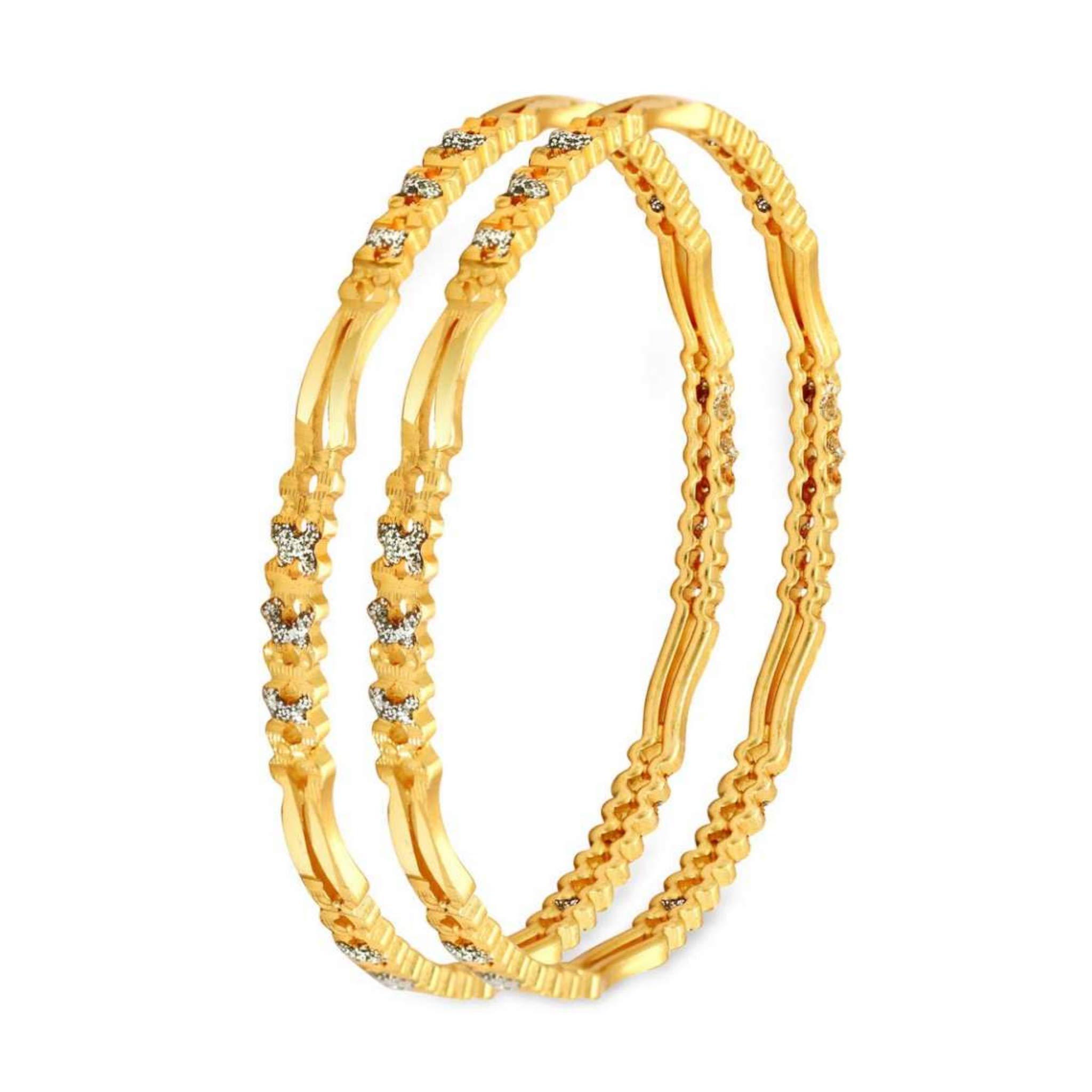 VFJ VIGHNAHARTA FASHION JEWELLERY Brass Floral Bangle for Women (Gold) (B08KY9FJC2) Amazon Price History, Amazon Price Tracker