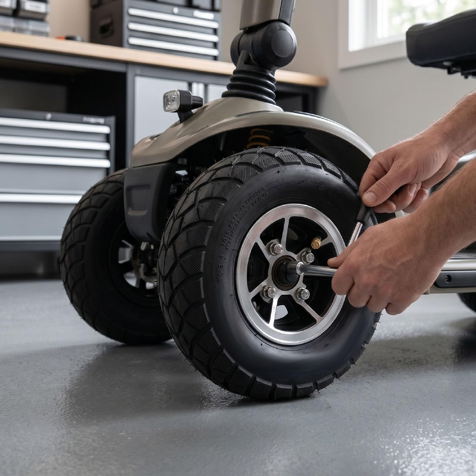 banapoy Neumático sin Cámara 3.00-8 para Scooter Eléctrico, Silla Ruedas
