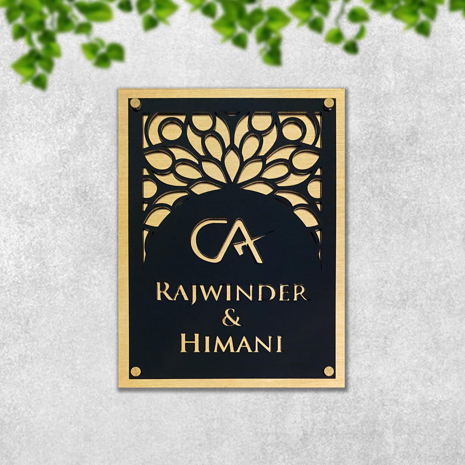 BEE CREATIVE laser Cutting Customise Acrylic Design Name Plate for Home, Office & Outdoor Entrance (Shiny Gold) (B0D26Y1W3X) Amazon Price History, Amazon Price Tracker