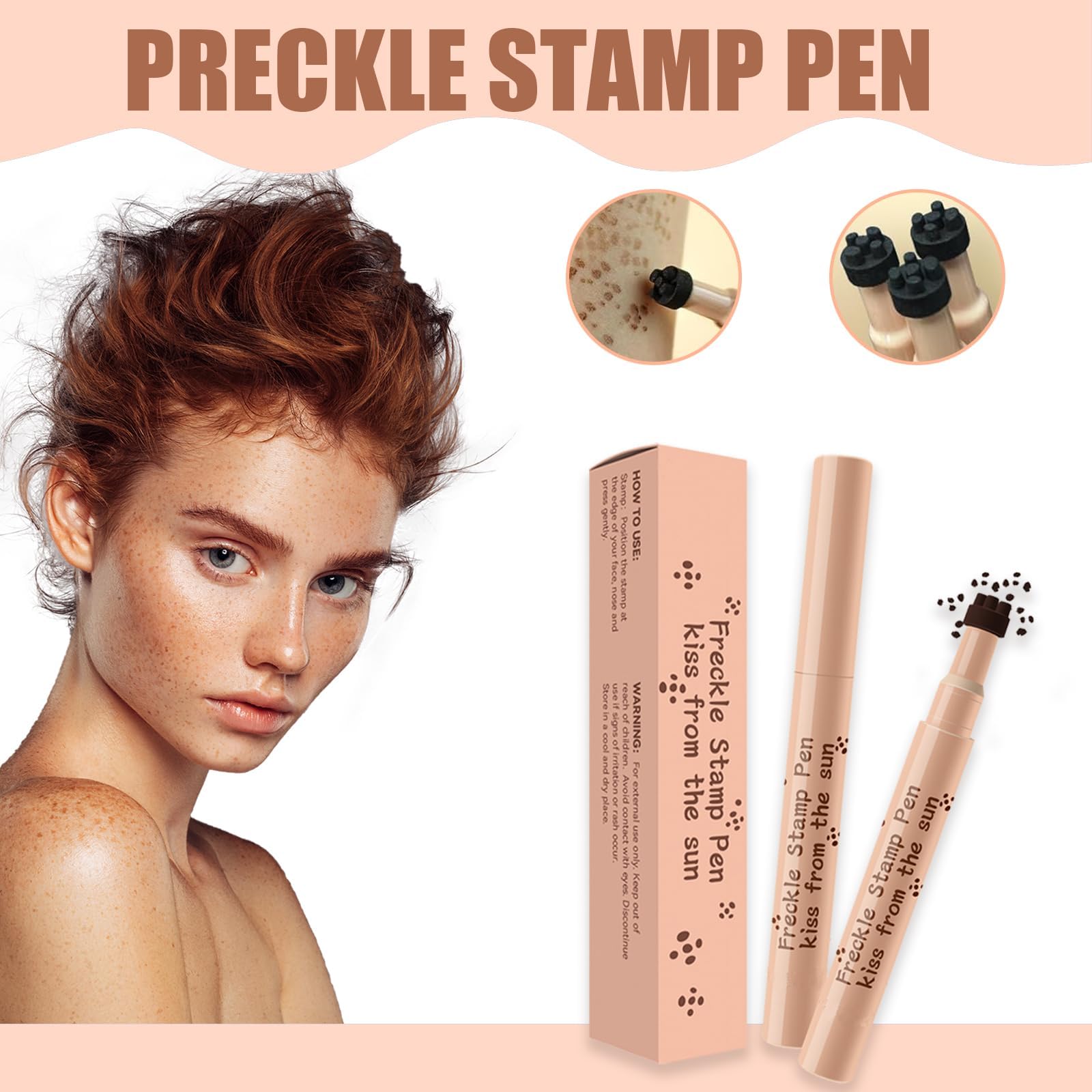 Due Penna per Lentiggini, Freckle pen Lunga Durata Impermeabile, per Un Look Naturale, a Lunga Tenuta e Waterproof, Perfetto per Il Look Quotidiano e per Le Occasioni Speciali