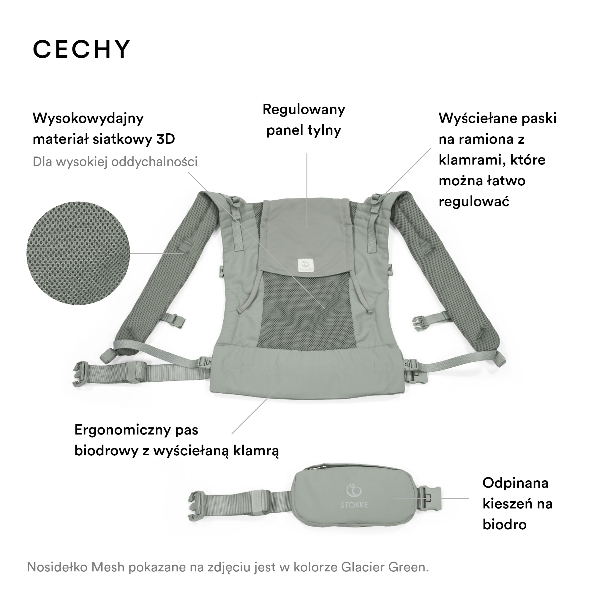 Nosidełko Stokke Limas Mesh, Anthracite - Oddychające nosidełko dla dziecka z wysokiej jakości tkanin - bezpieczne dla dzieci od 1 miesiąca/4-15 kg - w zestawie odpinana torba na niezbędne akcesoria