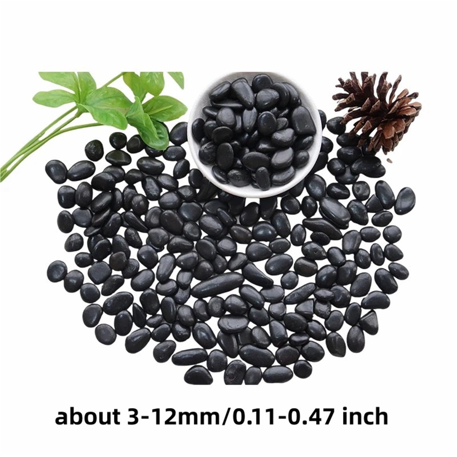 Dekosteine 3–12 mm Kristallsplitter, Fels, Kies, Stein, rau, Mini für Garten(40g,9-12mm)