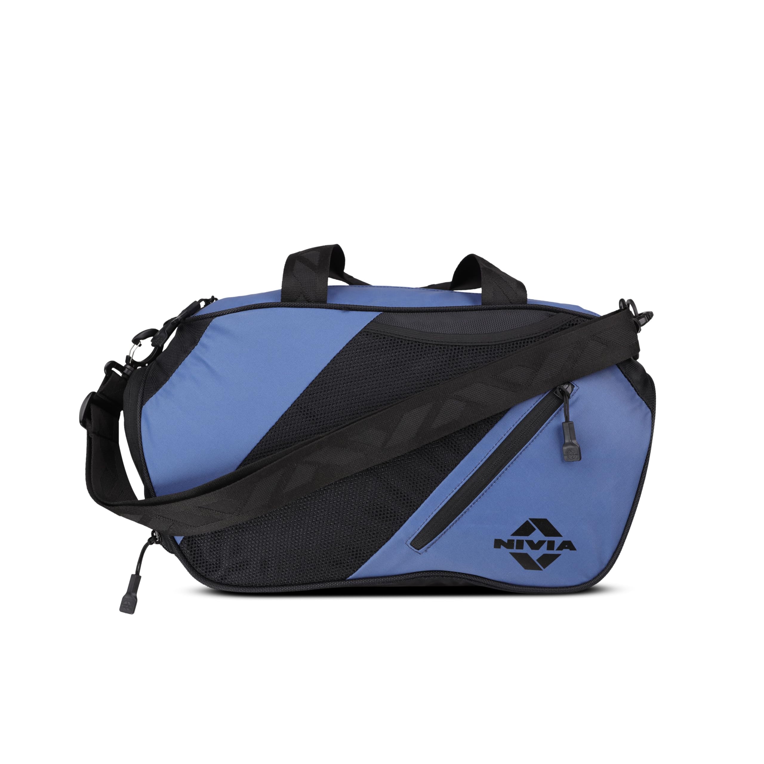 NIVIA Hit 2.0 Gym Bag for Men & Women Durable, 22L Travel Duffle Bag with Spacious Main Compartment, Separate Shoe Pocket, Water-Resistant Duffle Bag for Gym, Sports, Workout & Travel Organizer(Blue)-image-37