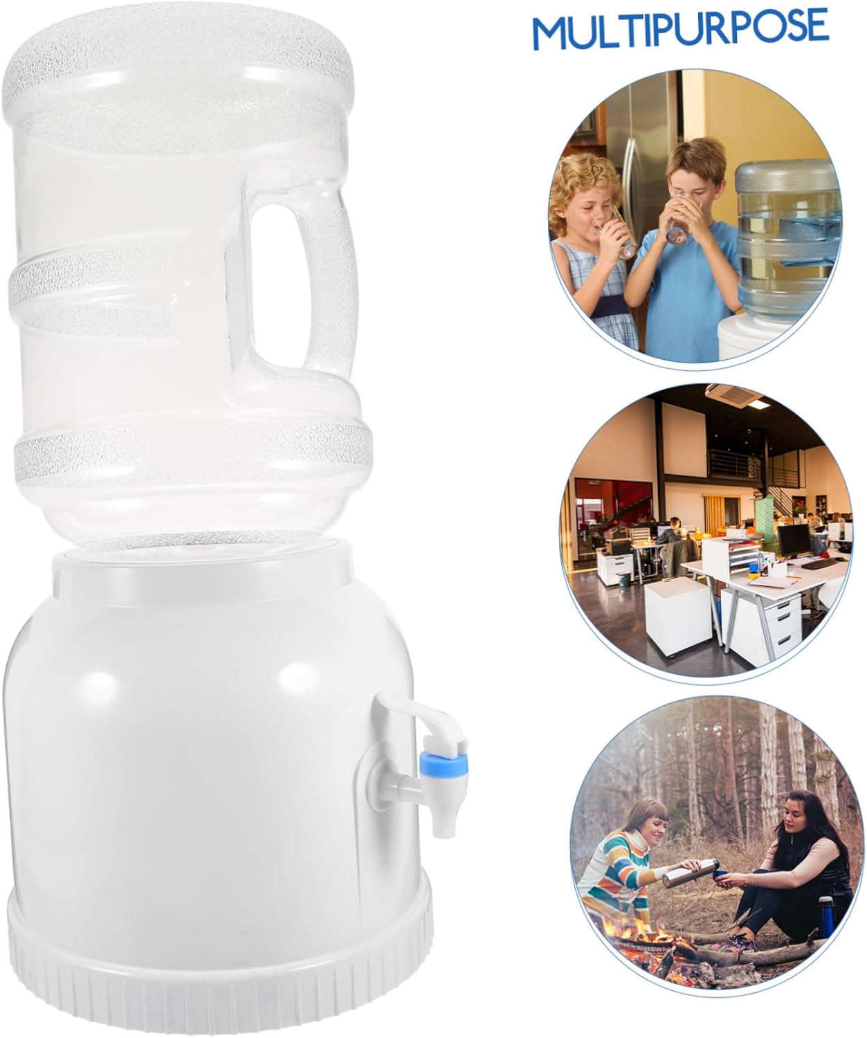 Portable Water Dispenser with Anti-Slip Design Compact Countertop Water Jug Holder for Desk for Home Office Camping and Outdoor Use Sturdy Support