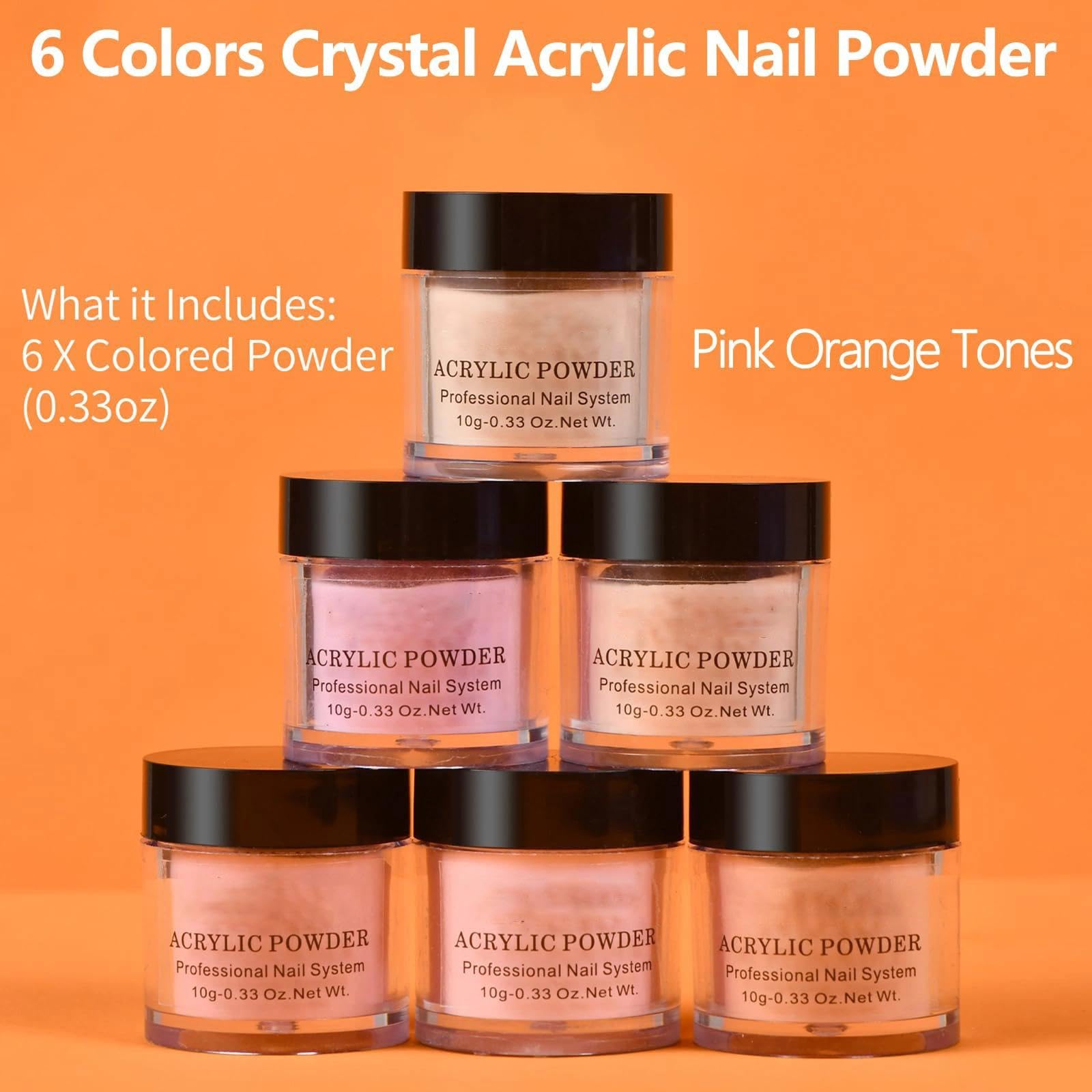 Acrylic Nail French Manicure Powder Set - White, Clear,Pink, Nude - for Nail Extensions & French Manicures - Image 3