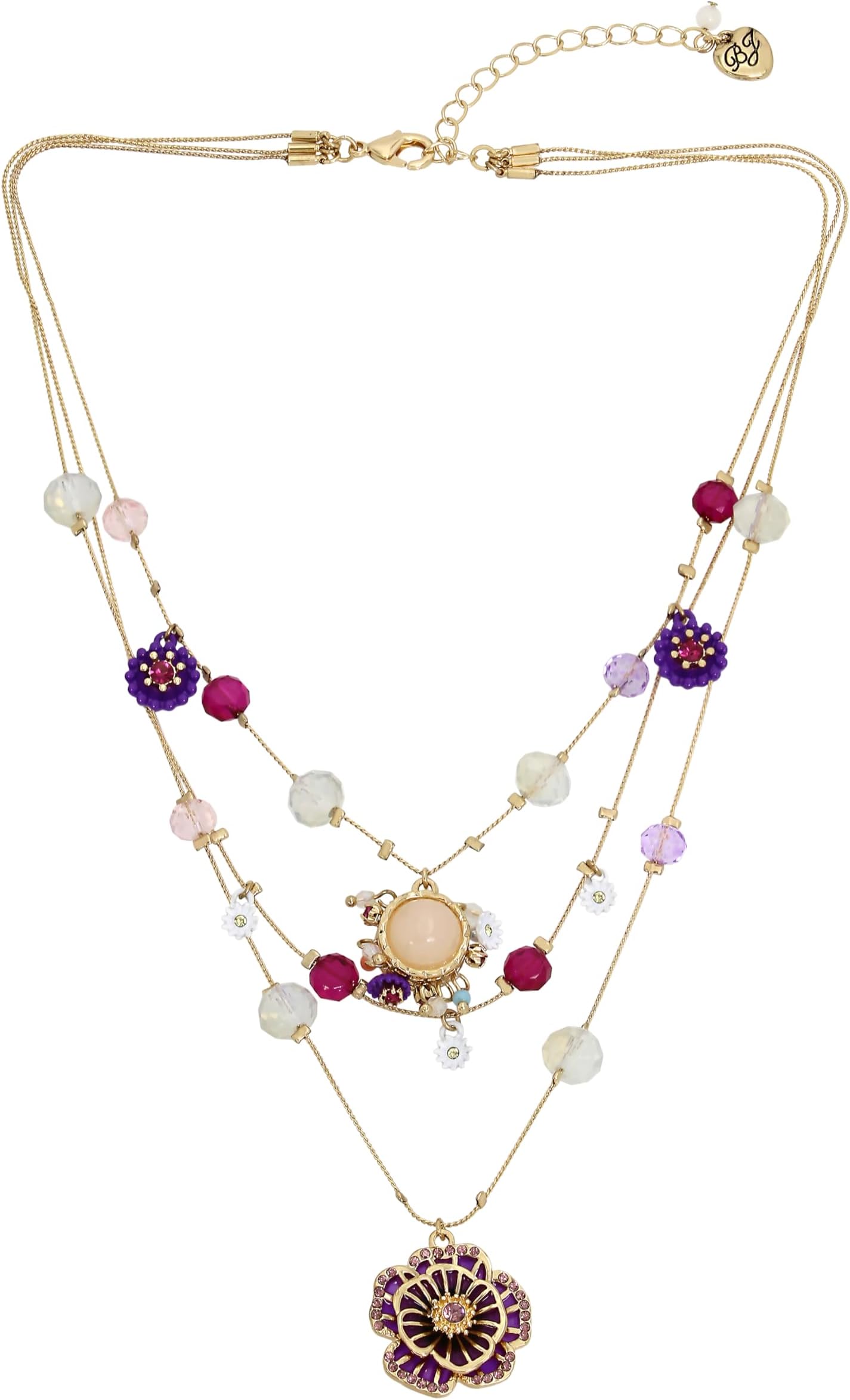 Womens Butterfly Charms Layered Necklace
