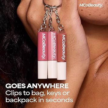 MCoBeauty Lip Gloss Trio - Keychain Lip Gloss Set of 3 Mini Glosses