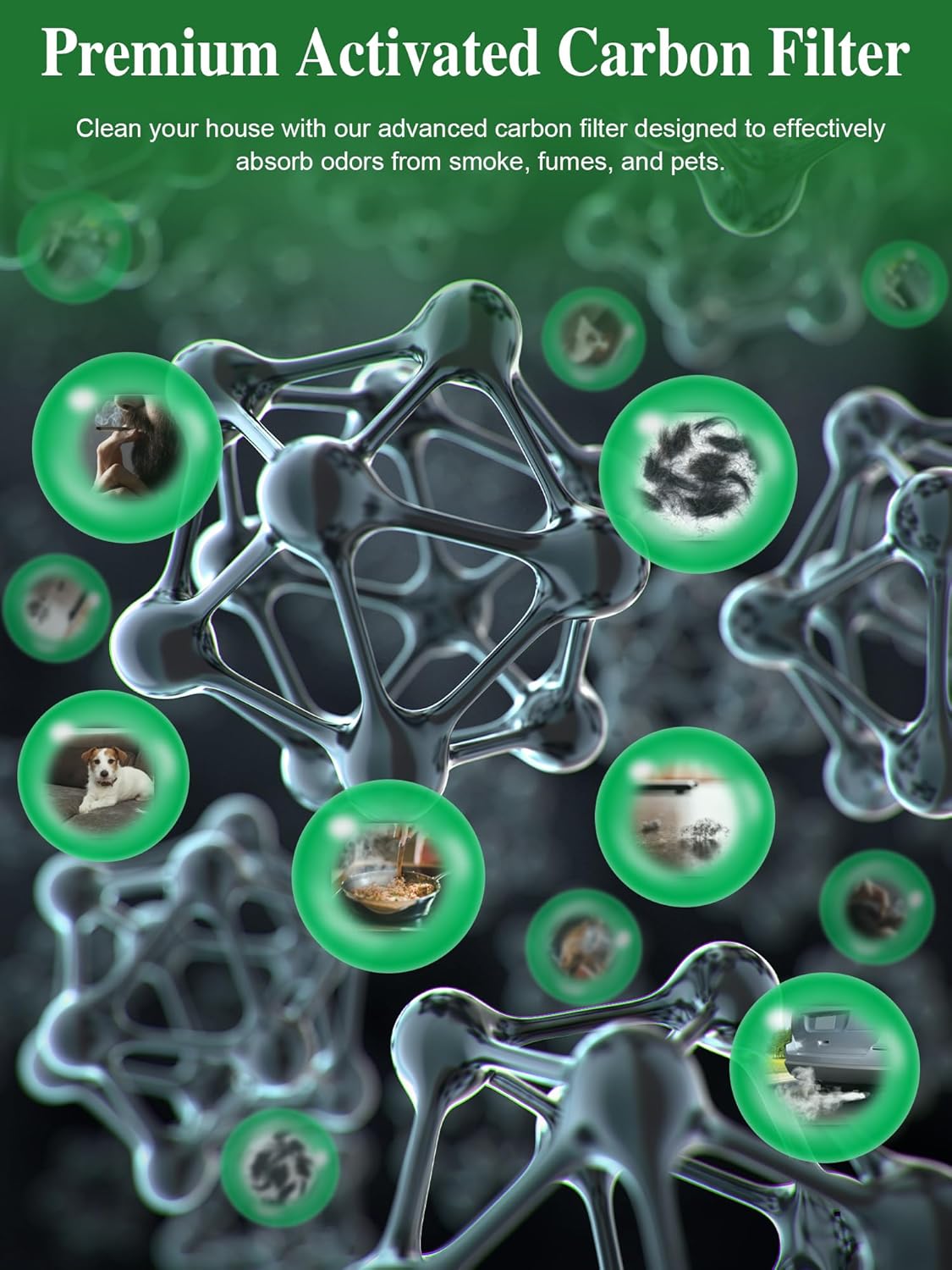 Replacement Filter Set Compatible with Coway Airmega 300 300S Air Purifier, Activated Carbon MAX2 3-Stage Filtration,Combined with 1 Premium Filter+ 1 Activated Carbon Filter